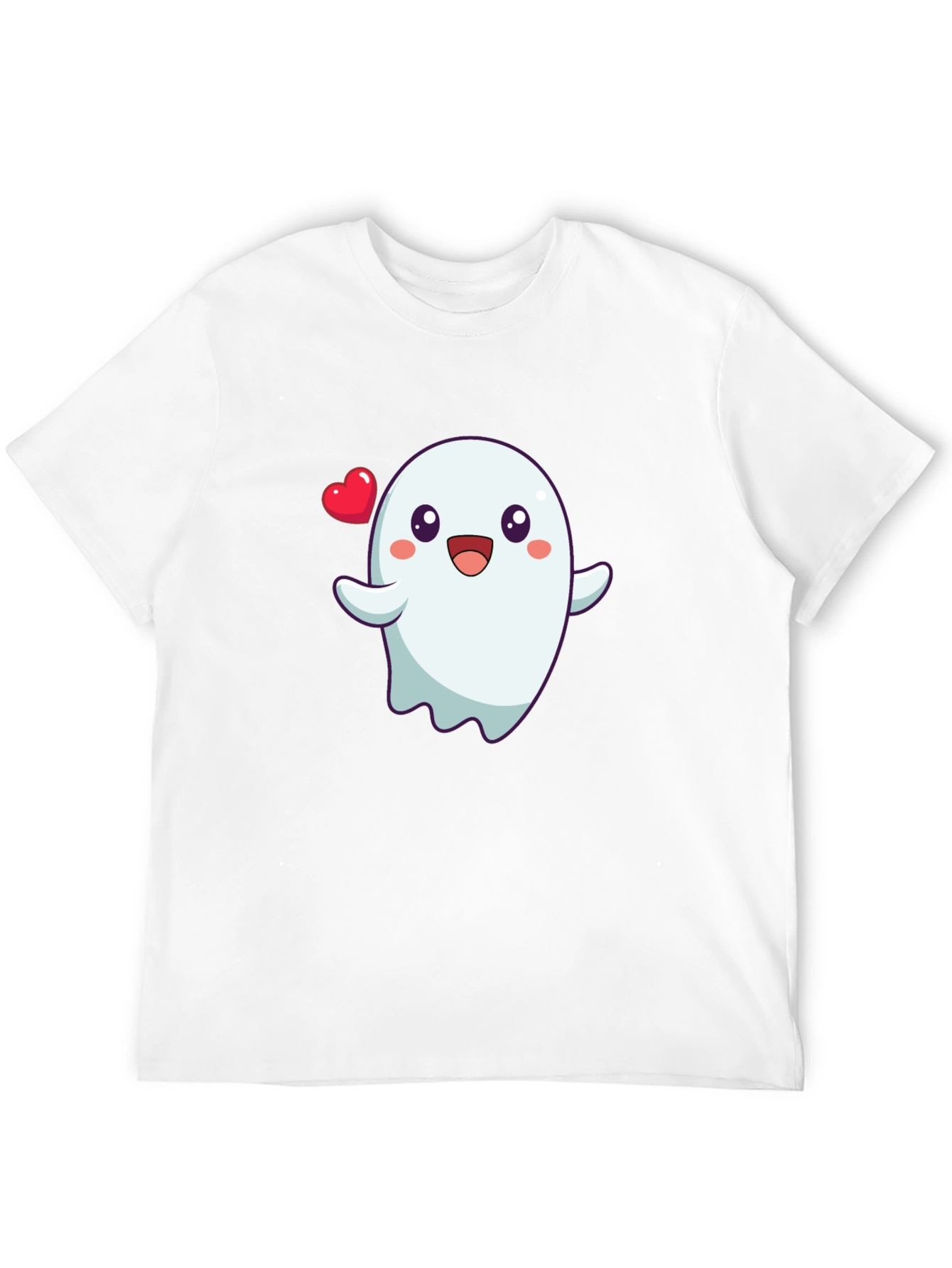 Cute Ghost with Heart T-Shirt - Halloween Tee