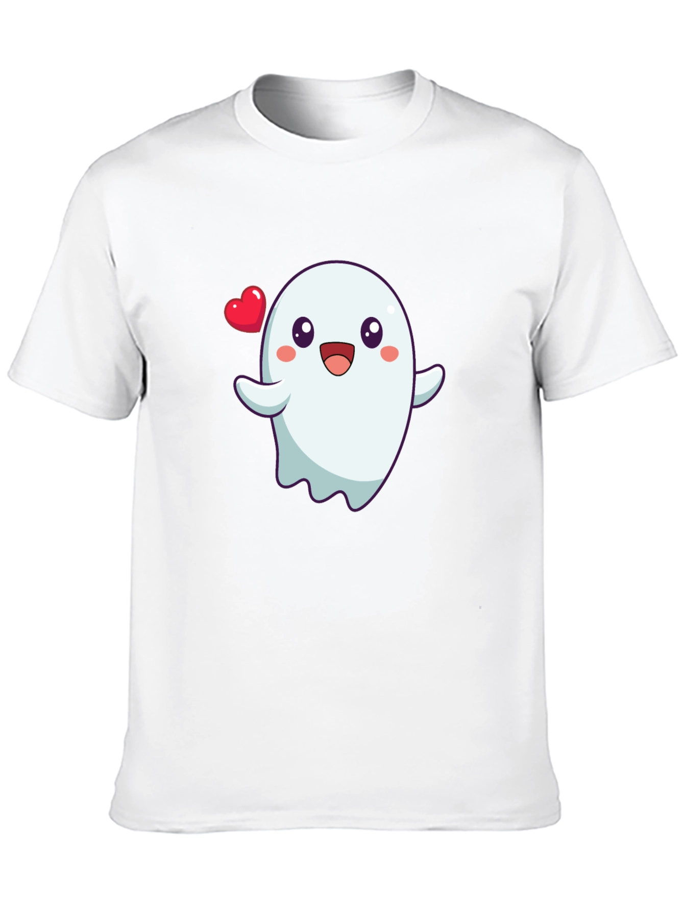 Cute Ghost with Heart T-Shirt - Halloween Tee