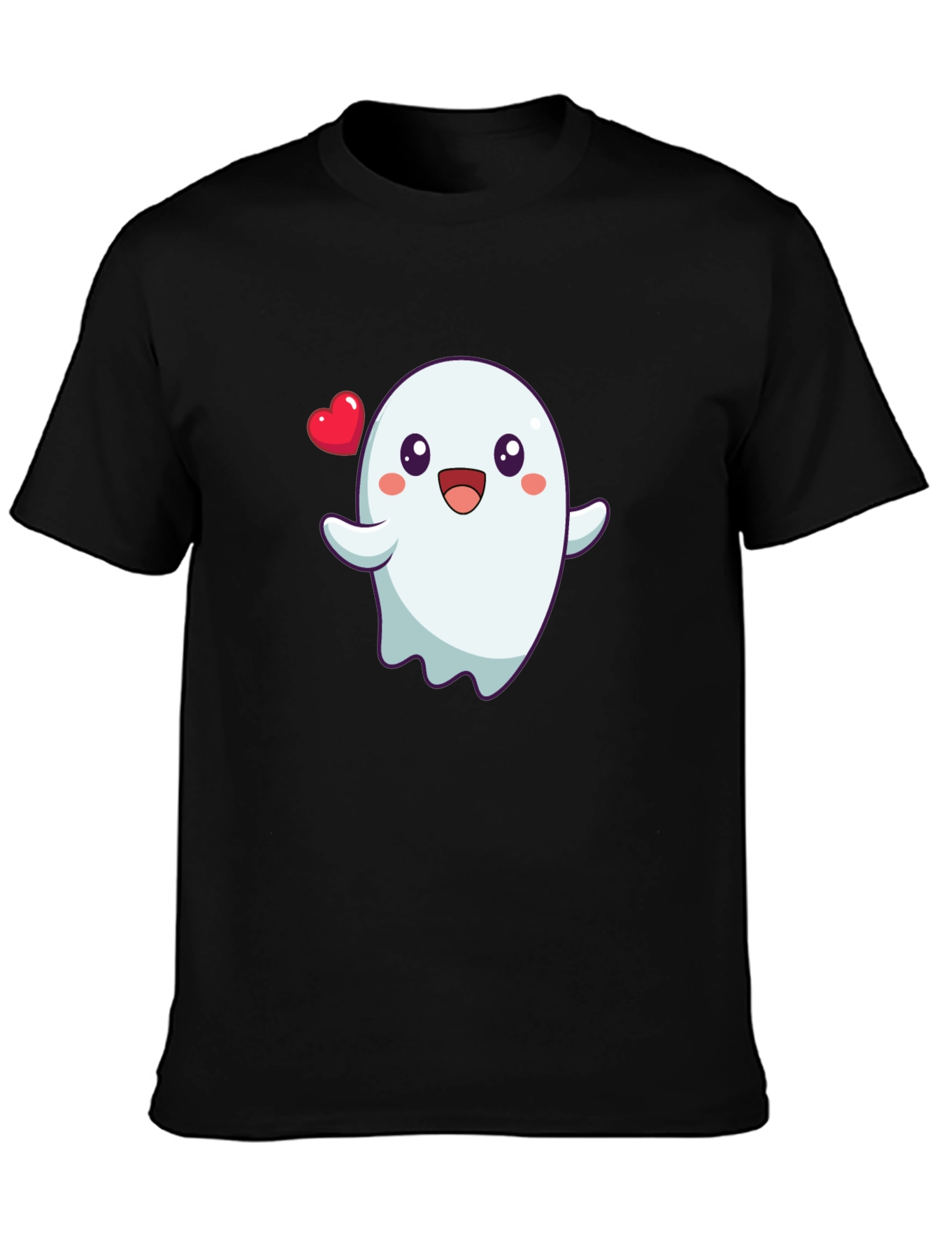 Cute Ghost with Heart T-Shirt - Halloween Tee