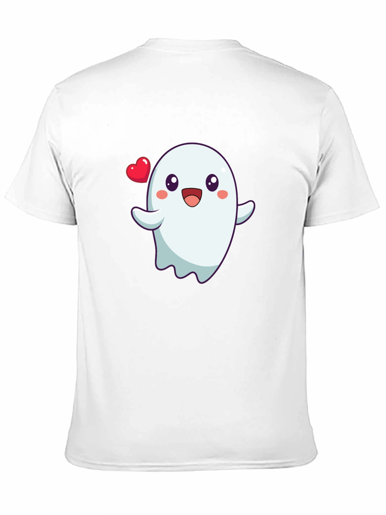 Cute Ghost with Heart T-Shirt - Halloween Tee