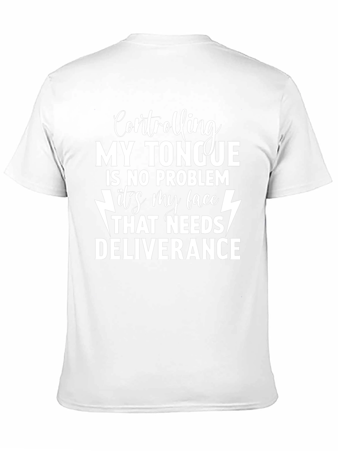 Controlling My Tongue T-Shirt Funny Humor Tee