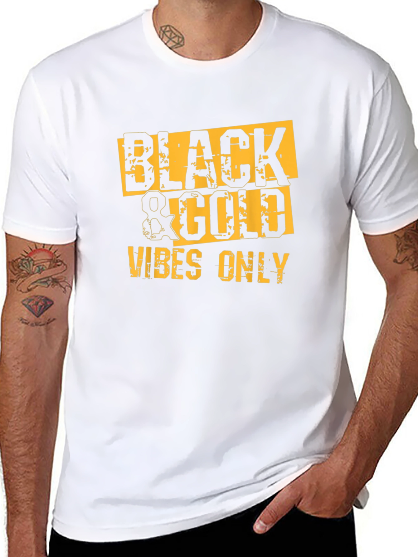 Black & Gold Vibes Only Graphic Tee