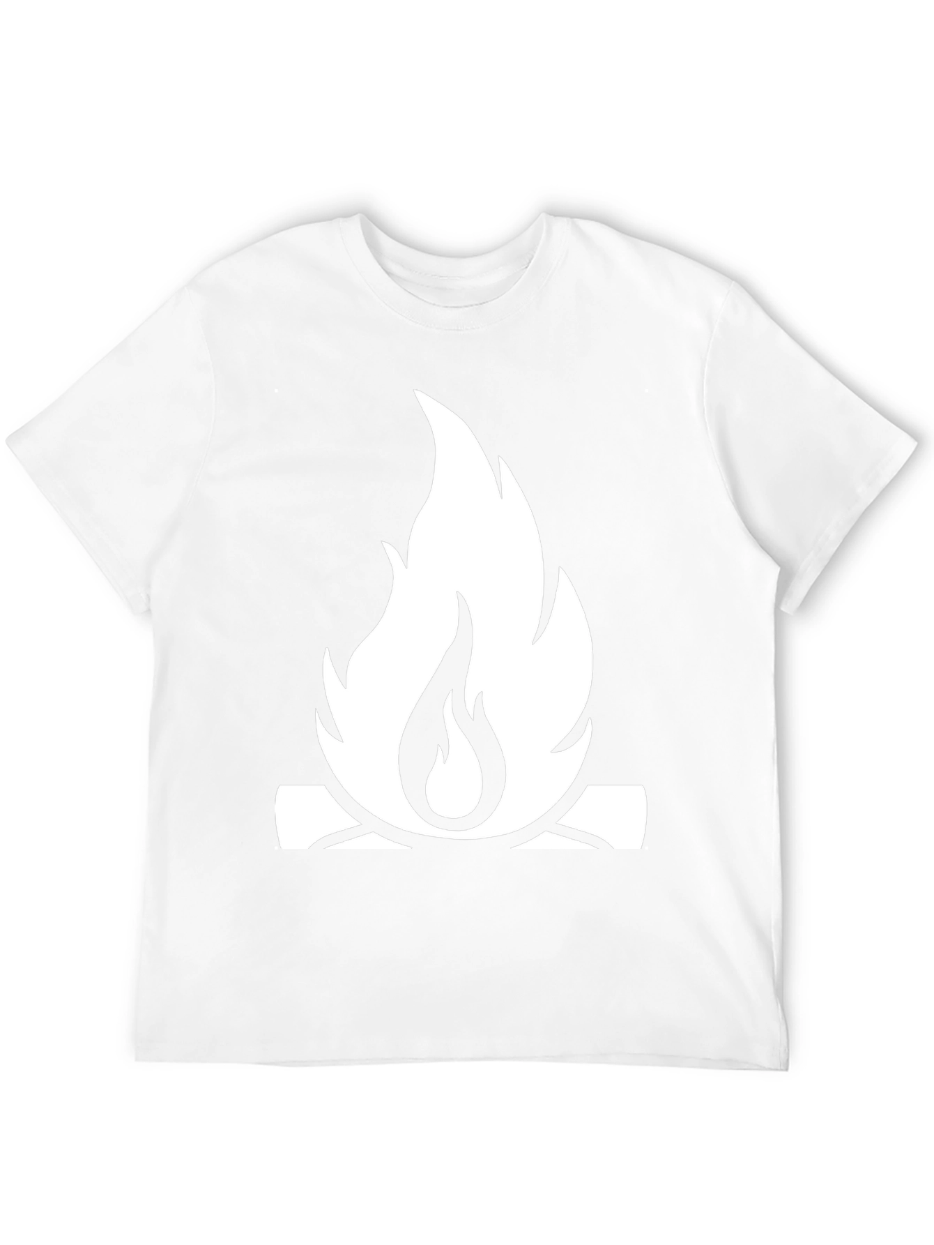 Campfire Graphic Tee - Black Cotton Casual Shirt