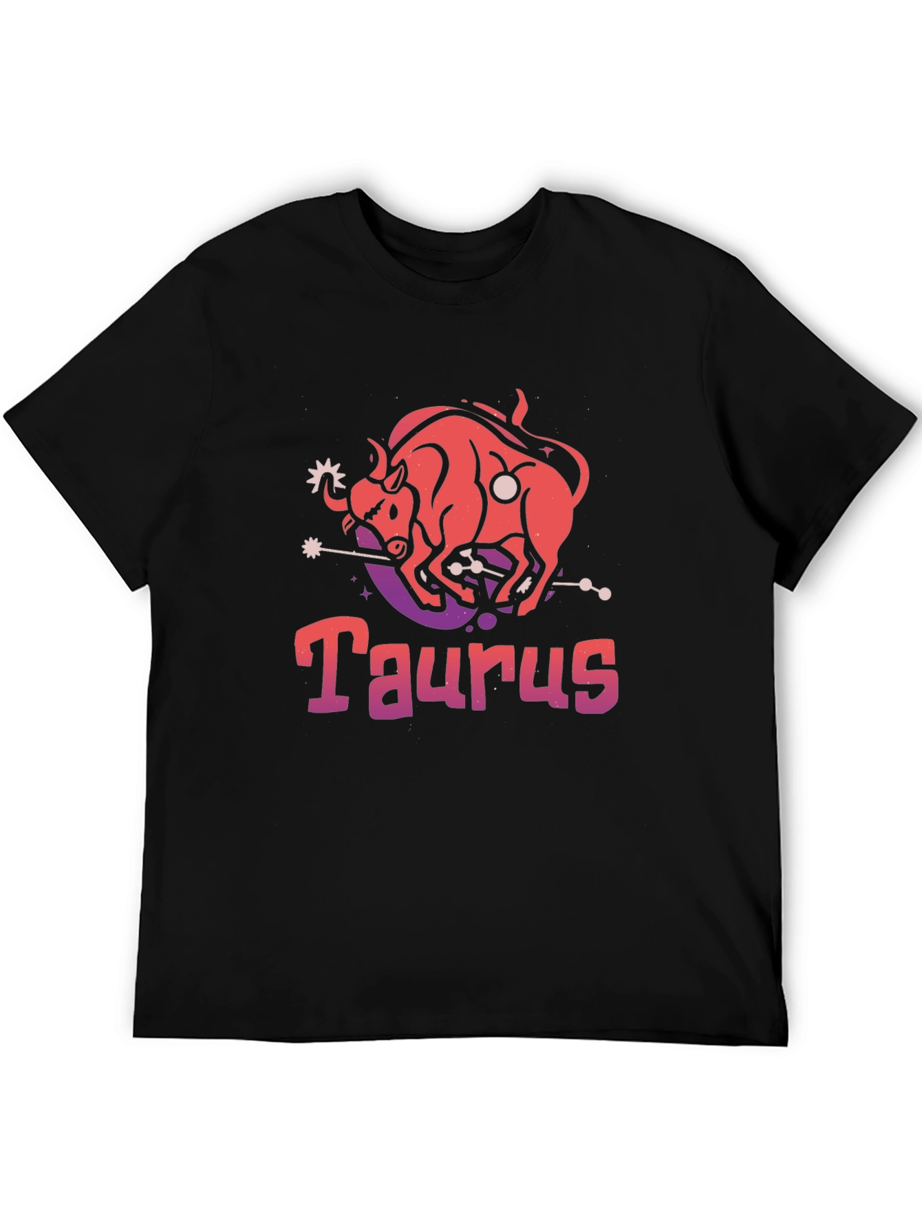 Taurus Zodiac Graphic T-Shirt - Black