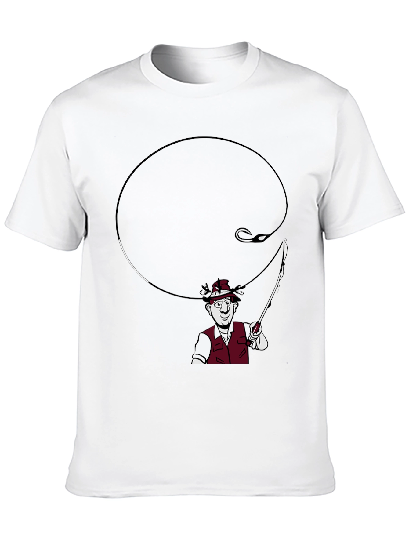 Fishing Cartoon Graphic T-Shirt