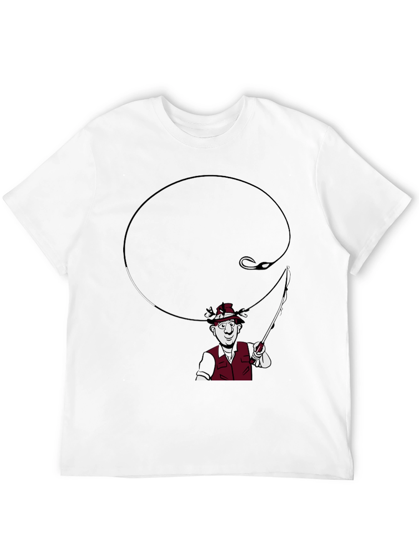 Fishing Cartoon Graphic T-Shirt