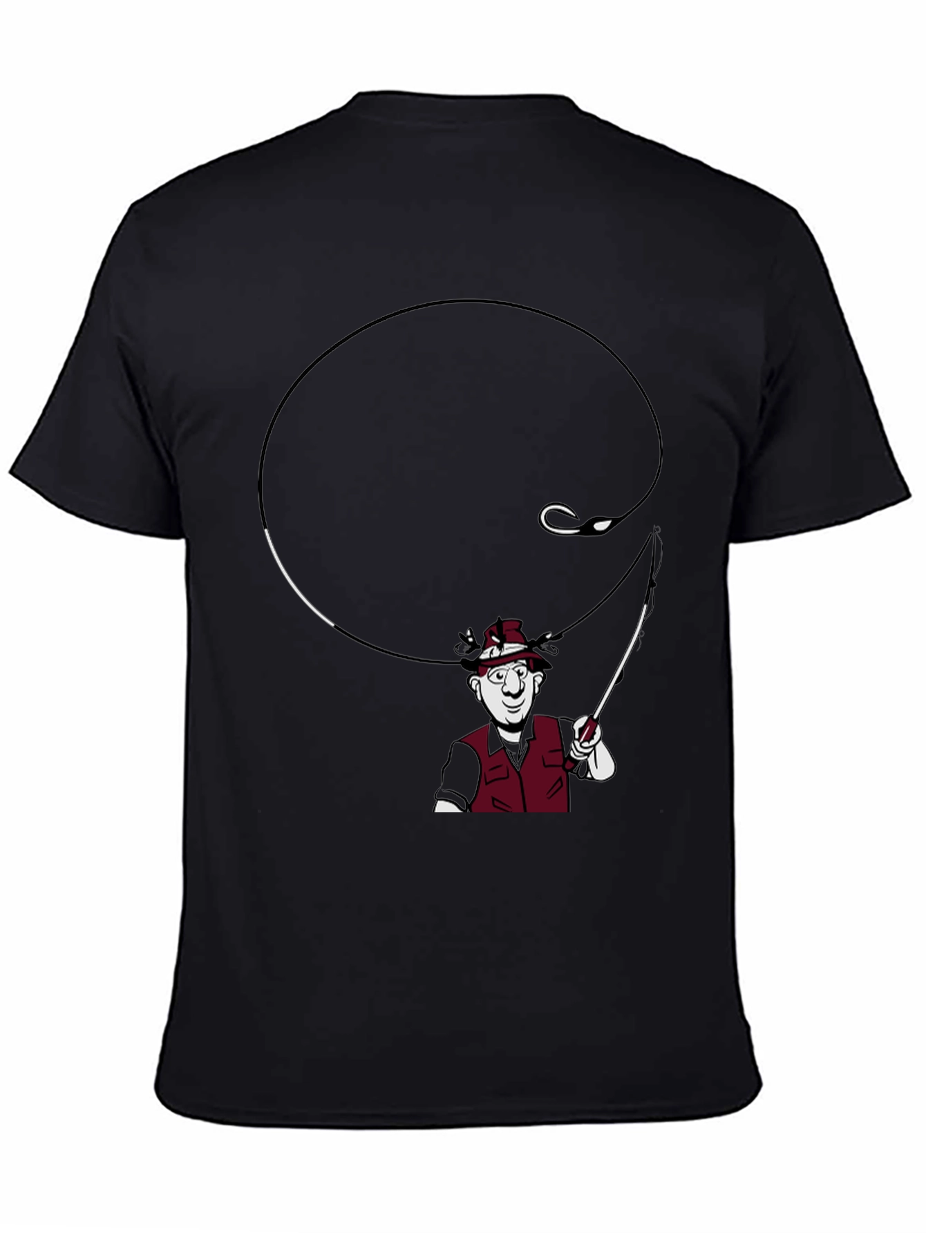 Fishing Cartoon Graphic T-Shirt