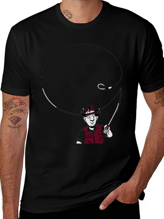 Fishing Cartoon Graphic T-Shirt