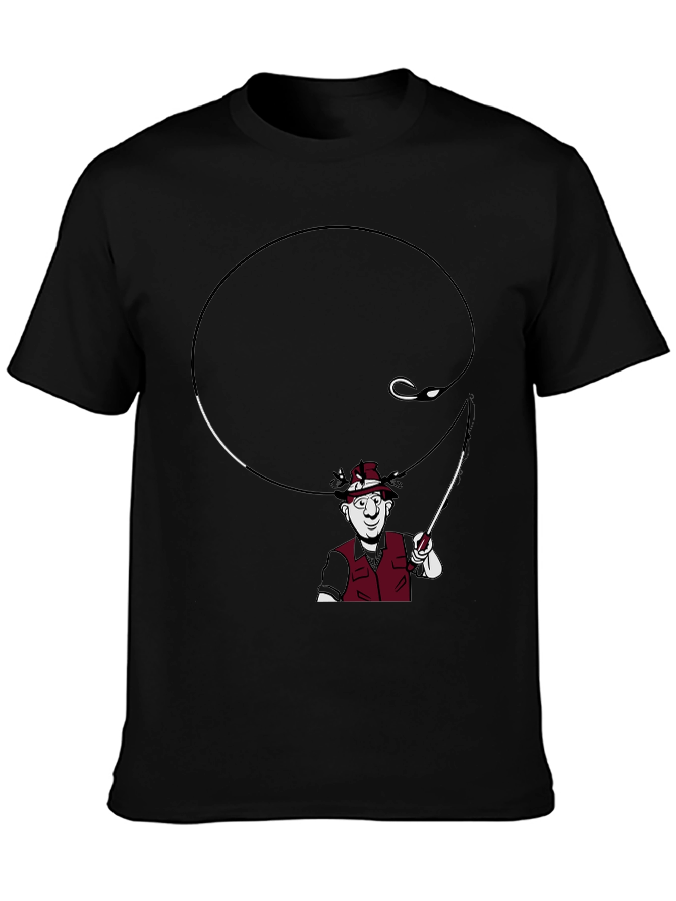 Fishing Cartoon Graphic T-Shirt