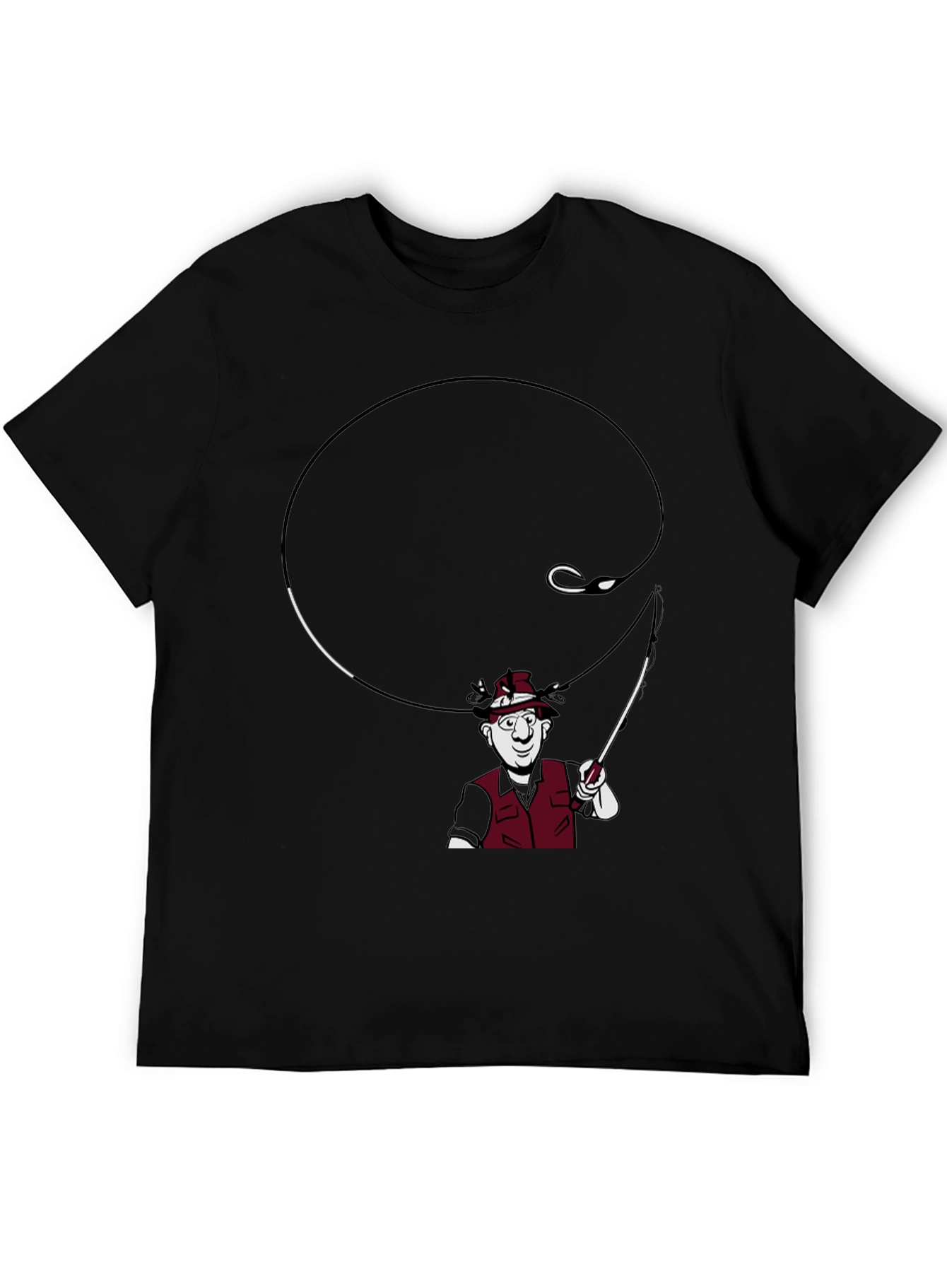Fishing Cartoon Graphic T-Shirt