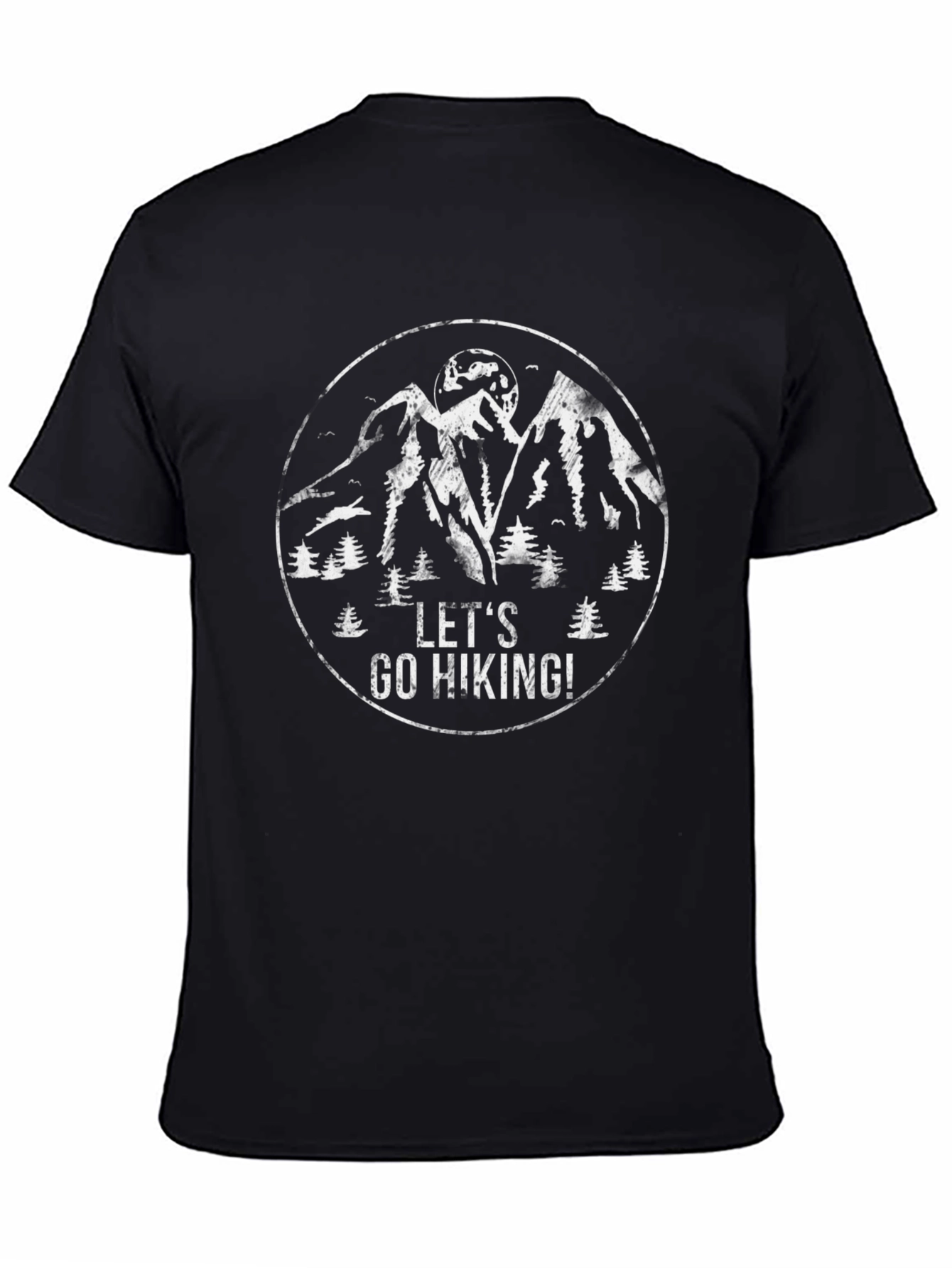Lets Go Hiking Graphic Tee - Mountain Adventure Shirt