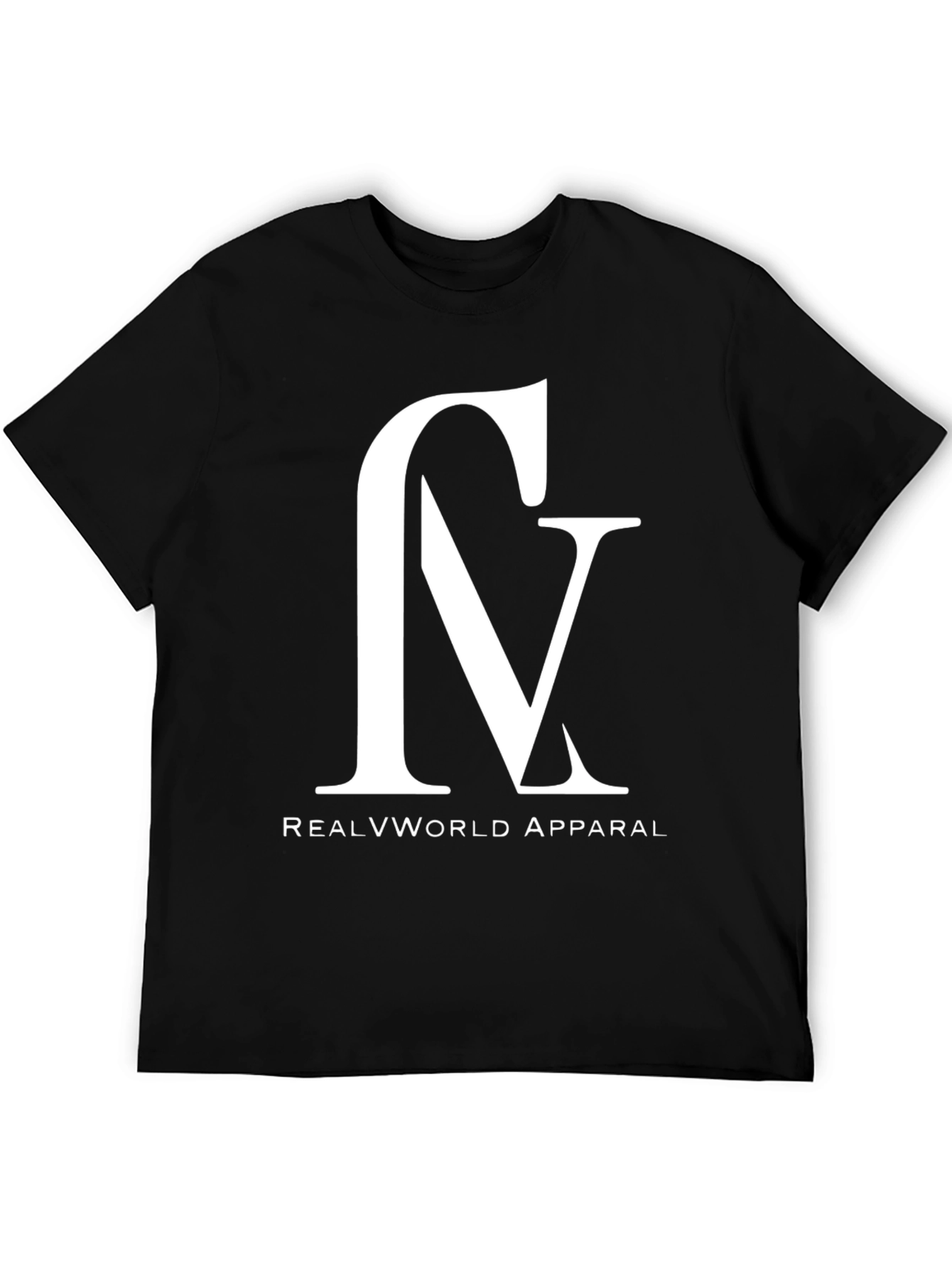 Real V World Apparel Black Graphic Tee