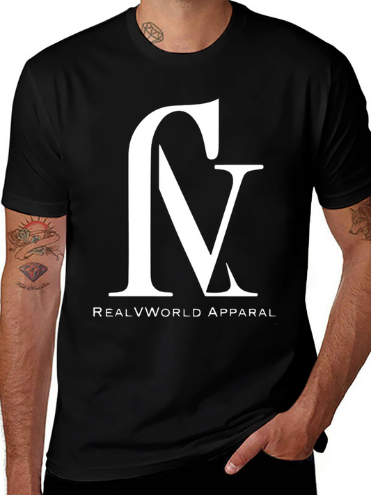 Real V World Apparel Black Graphic Tee