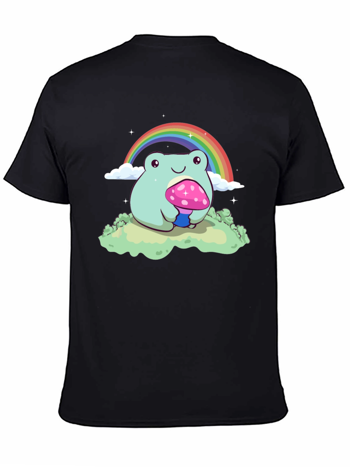 Rainbow Frog Mushroom Graphic Tee