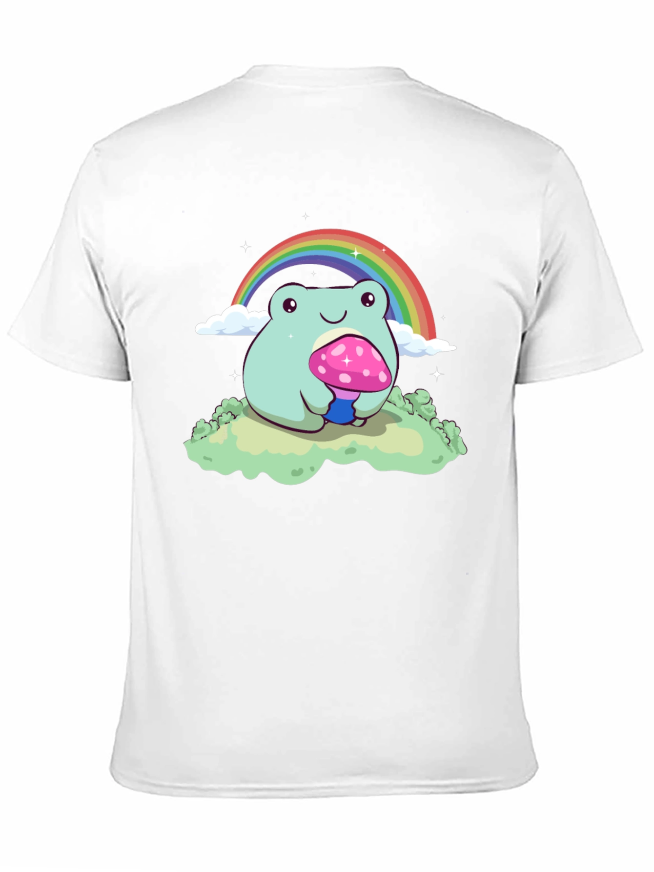 Rainbow Frog Mushroom Graphic Tee