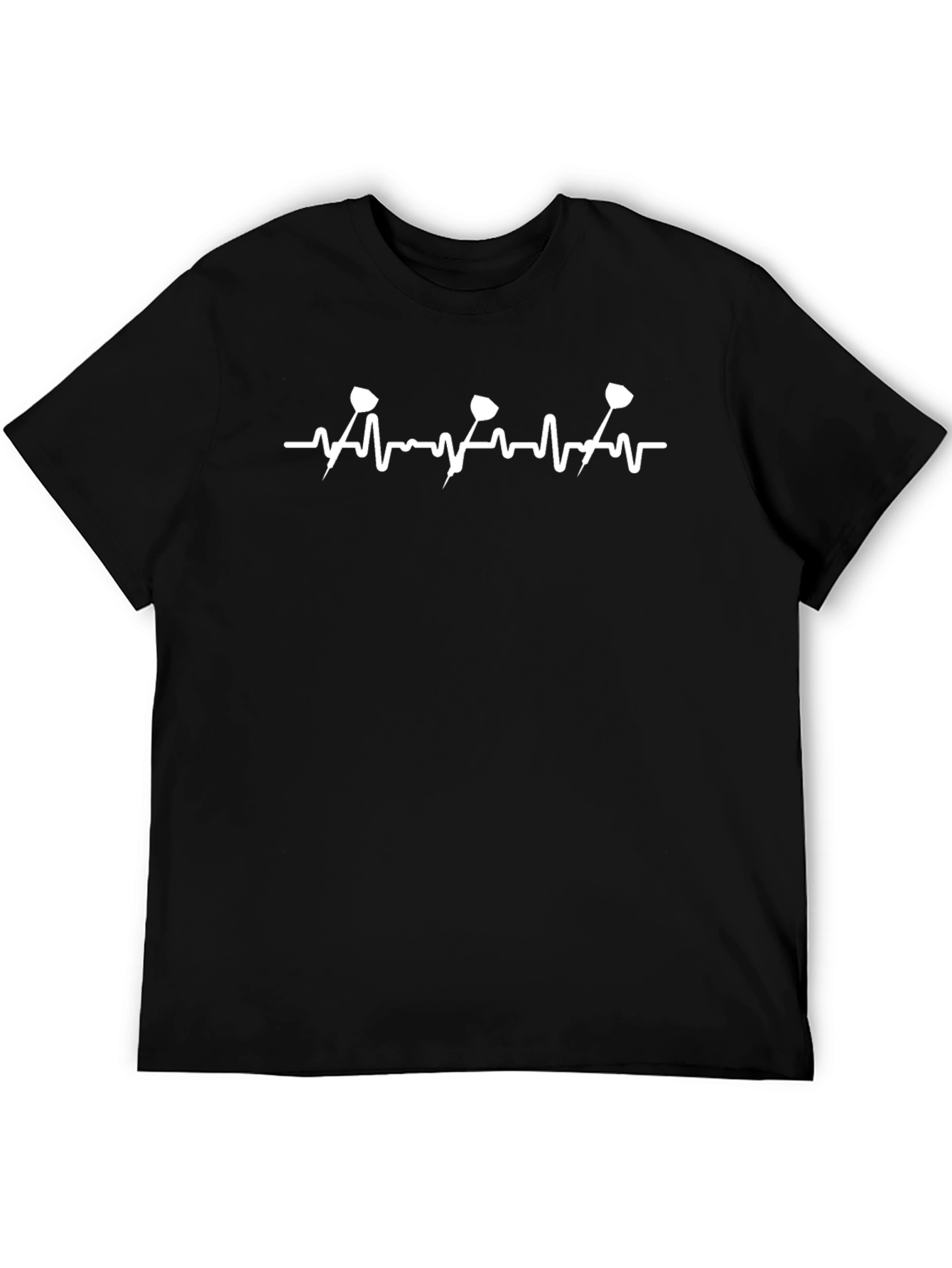 Darts Heartbeat T-Shirt - Black Unique Design