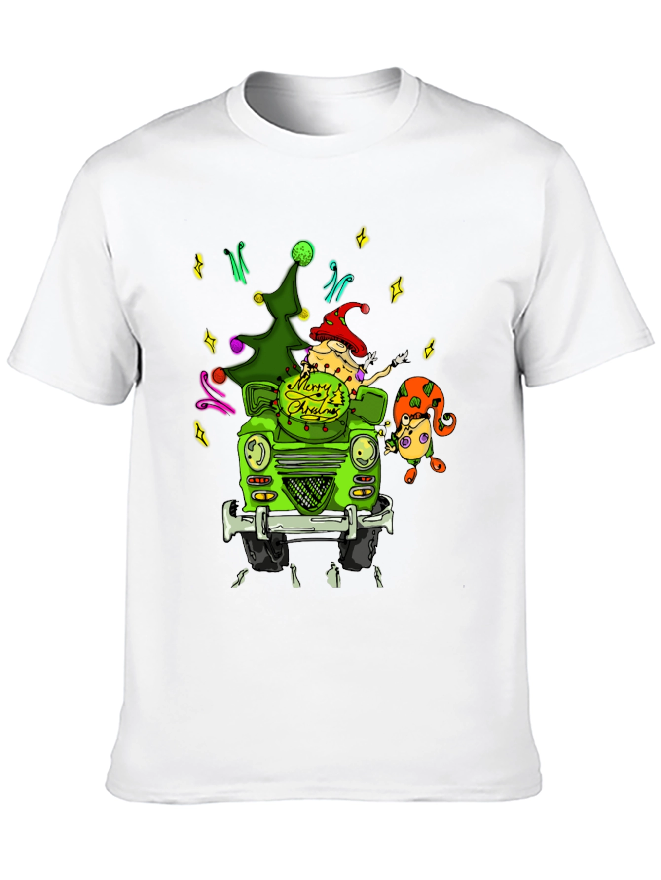 Christmas Car T-Shirt - Festive Holiday Tee