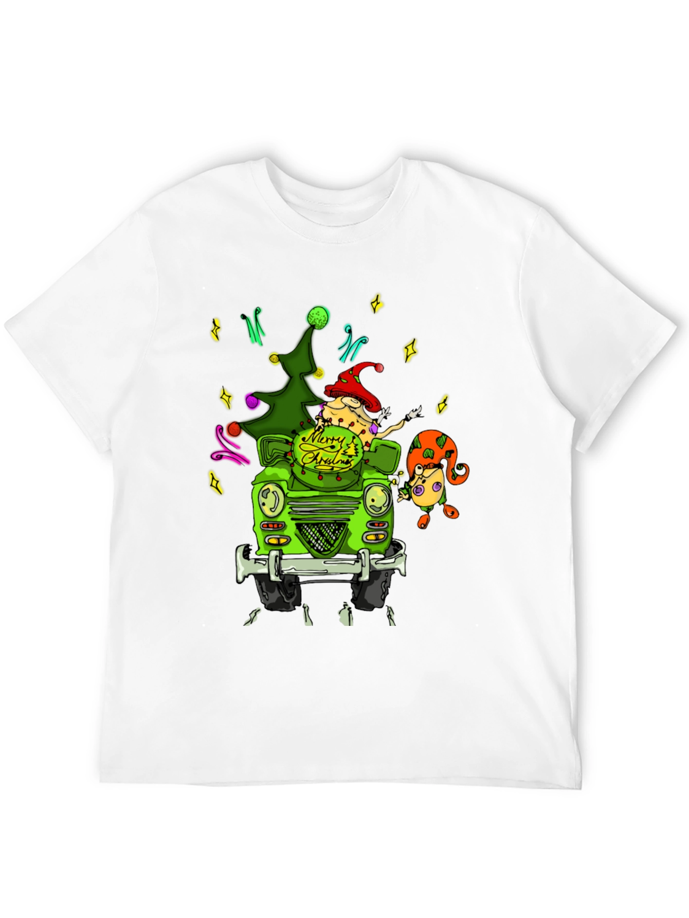 Christmas Car T-Shirt - Festive Holiday Tee