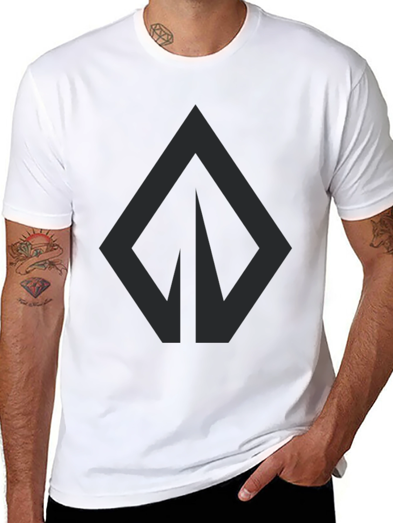 Dark Diamond Graphic Tee - Modern Style