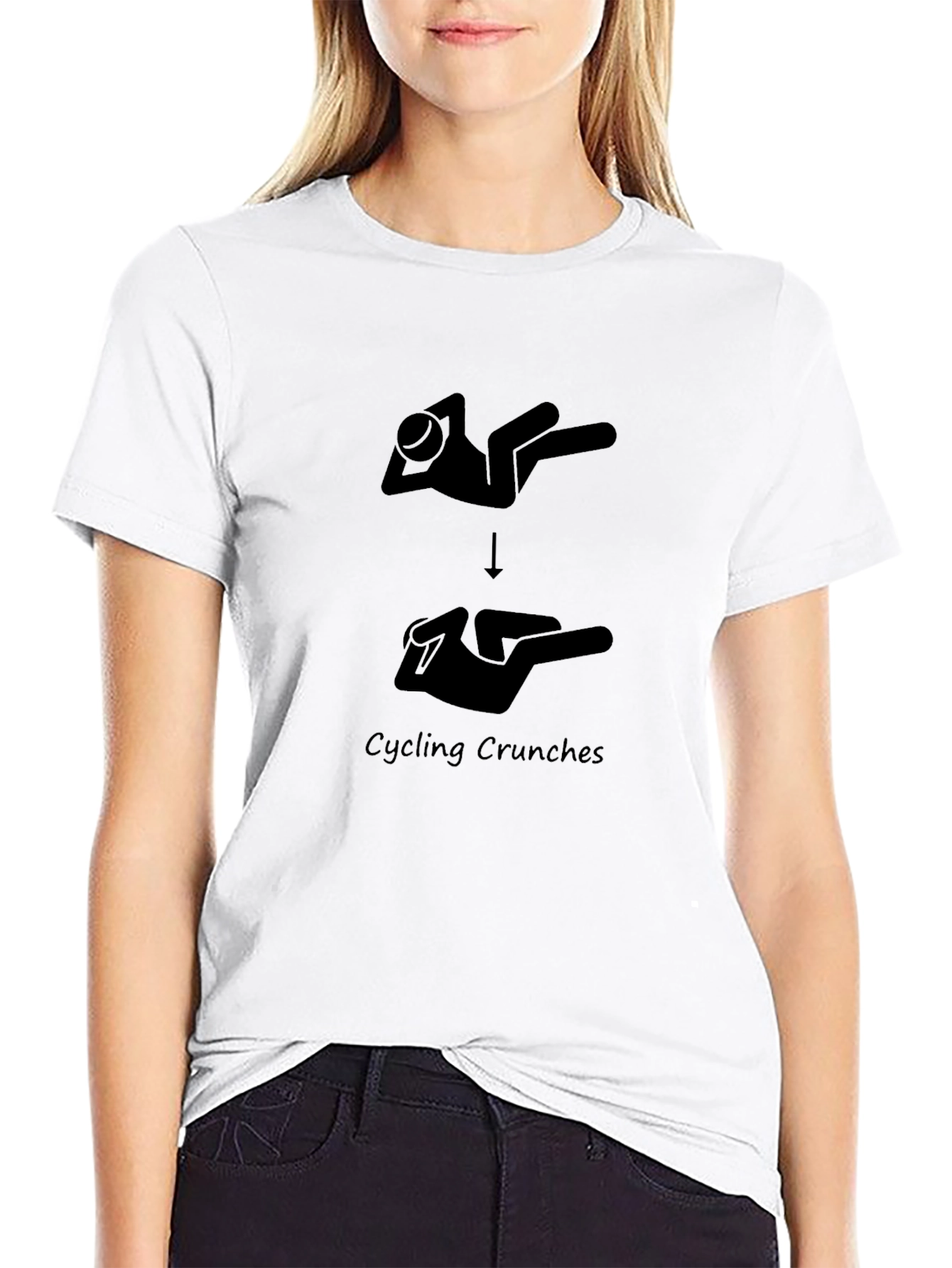 Cycling Crunches Graphic Tee - Black
