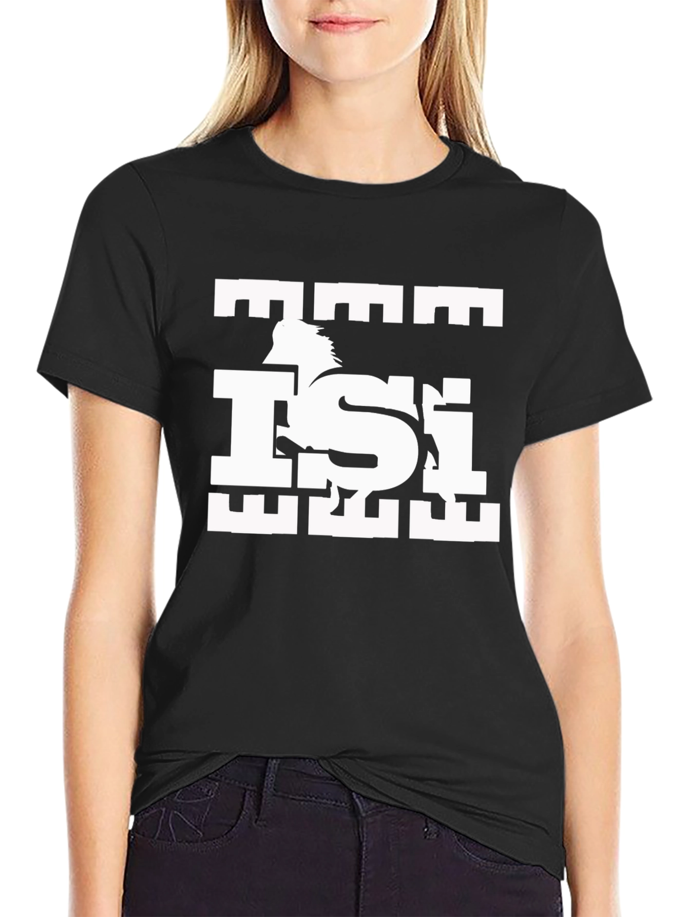 Black T-Shirt with Horse Graphic