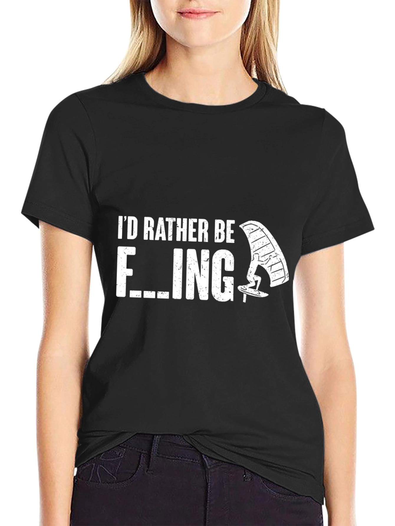 Id Rather Be Foil Boarding T-Shirt