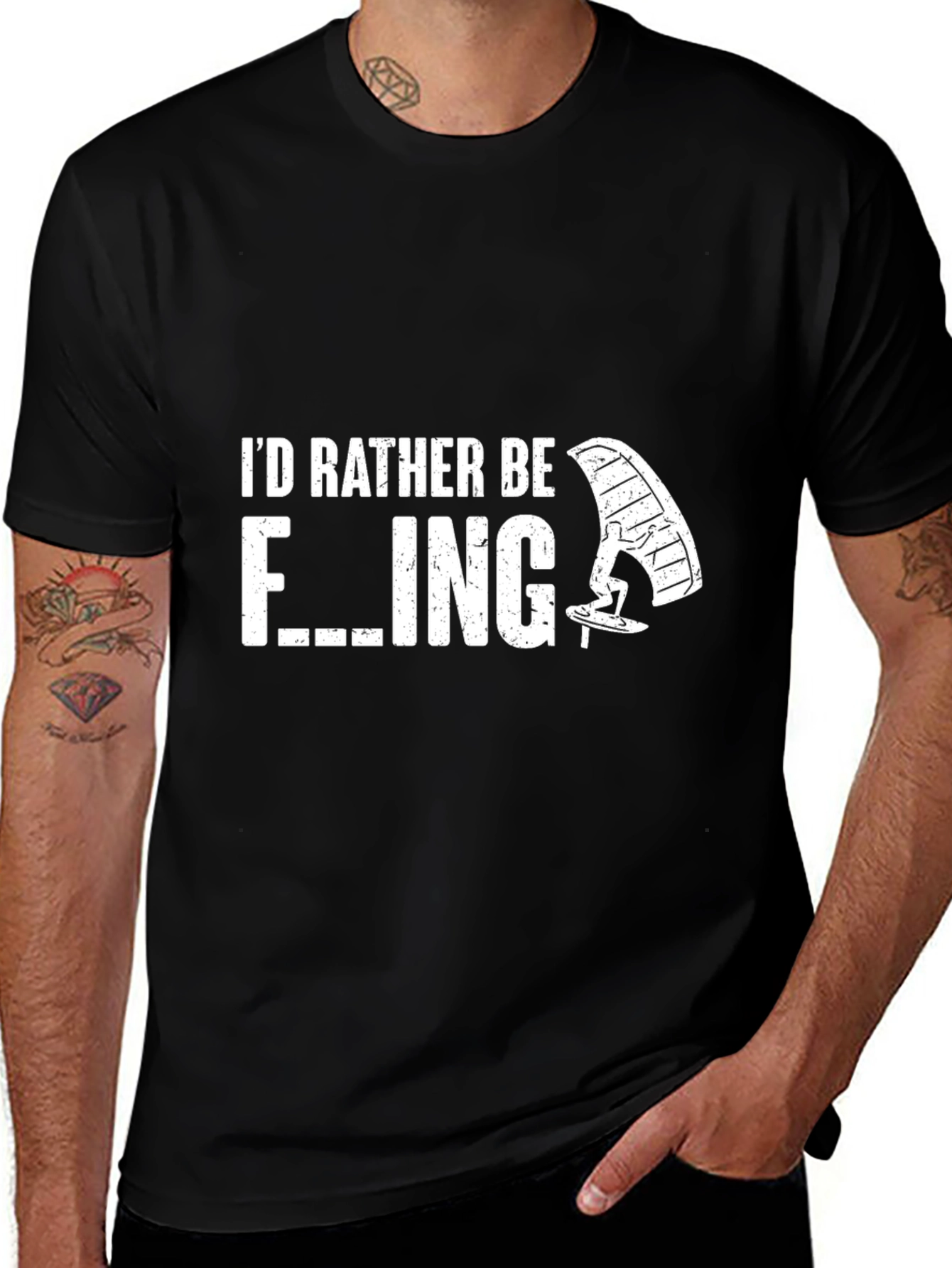 Id Rather Be Foil Boarding T-Shirt