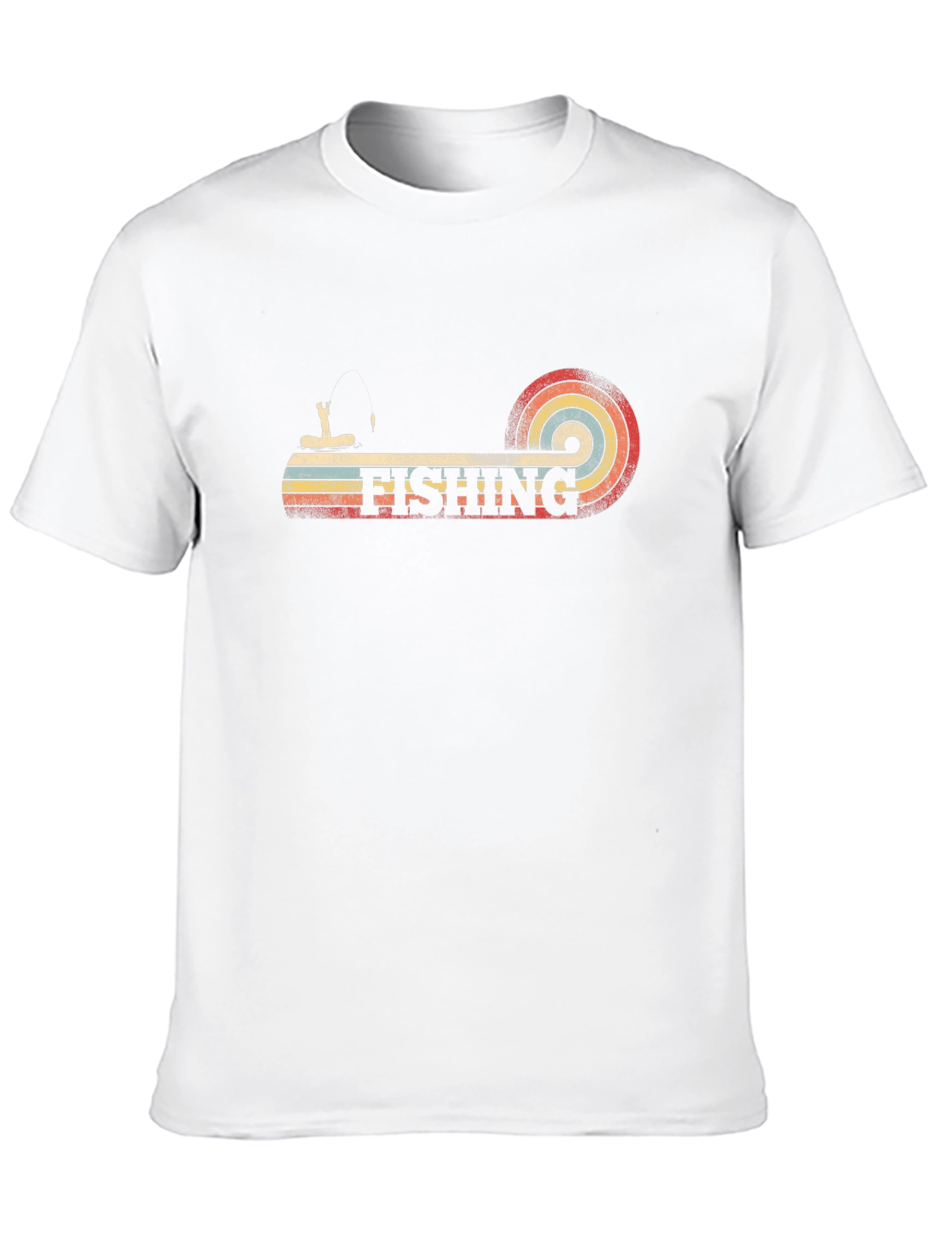 Retro Fishing Graphic T-Shirt - Black