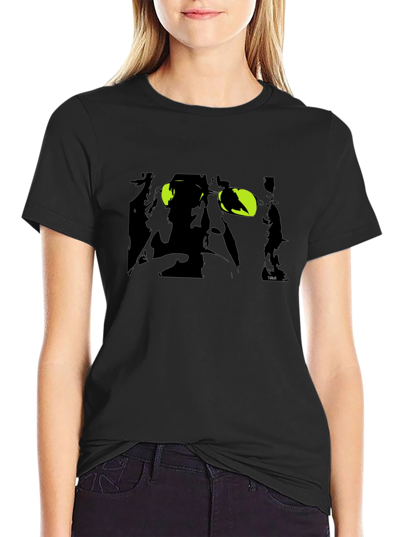 Unique Black T-Shirt with Graphic Print