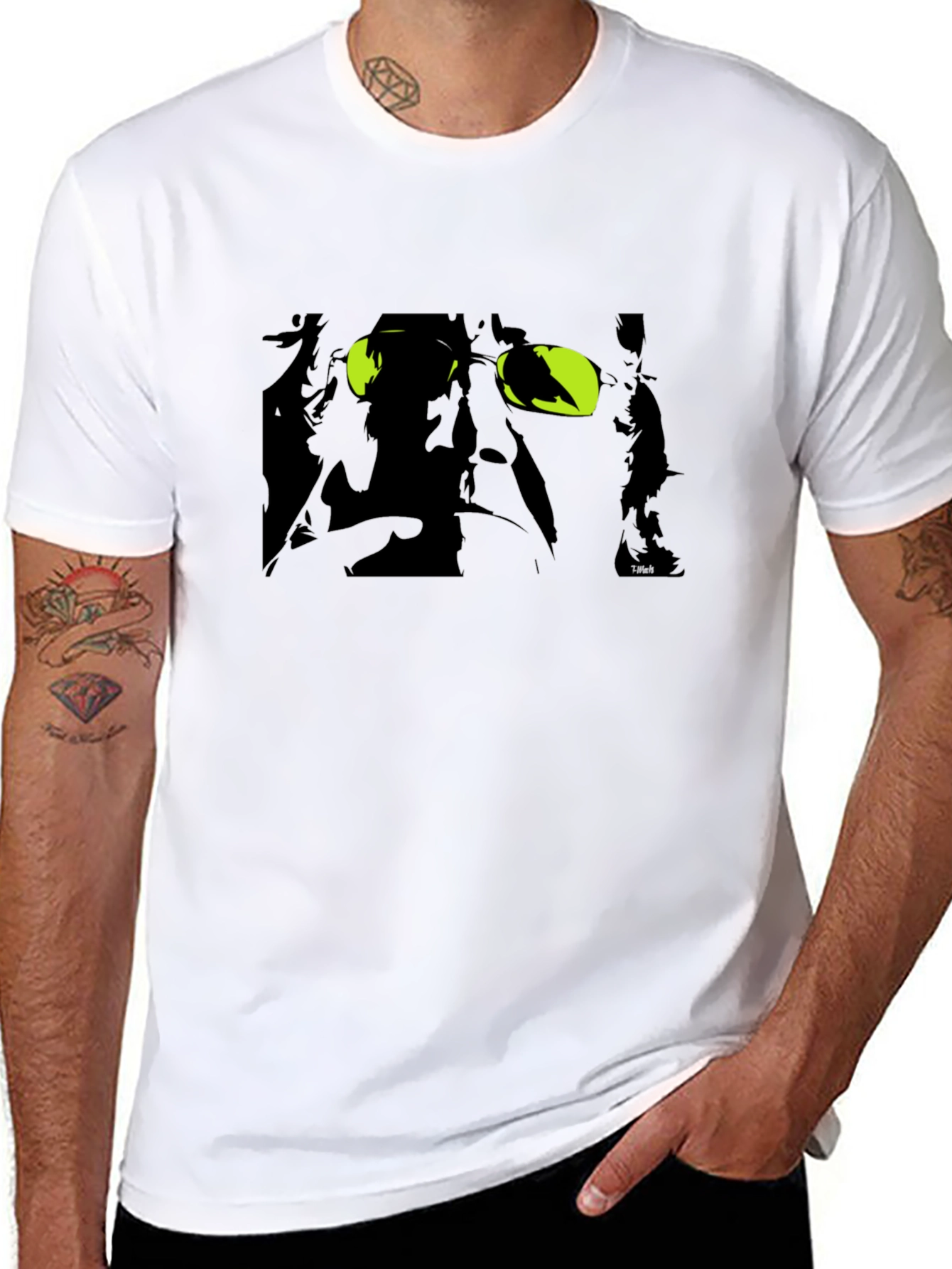 Unique Black T-Shirt with Graphic Print