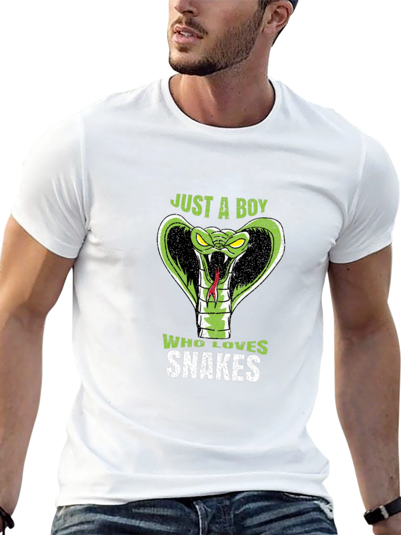 Just a Boy Who Loves Snakes Graphic T-Shirt