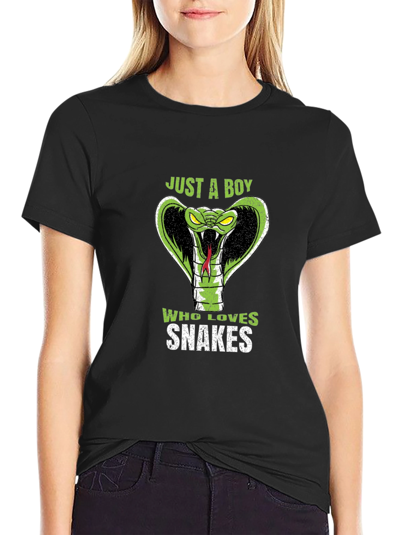 Just a Boy Who Loves Snakes Graphic T-Shirt