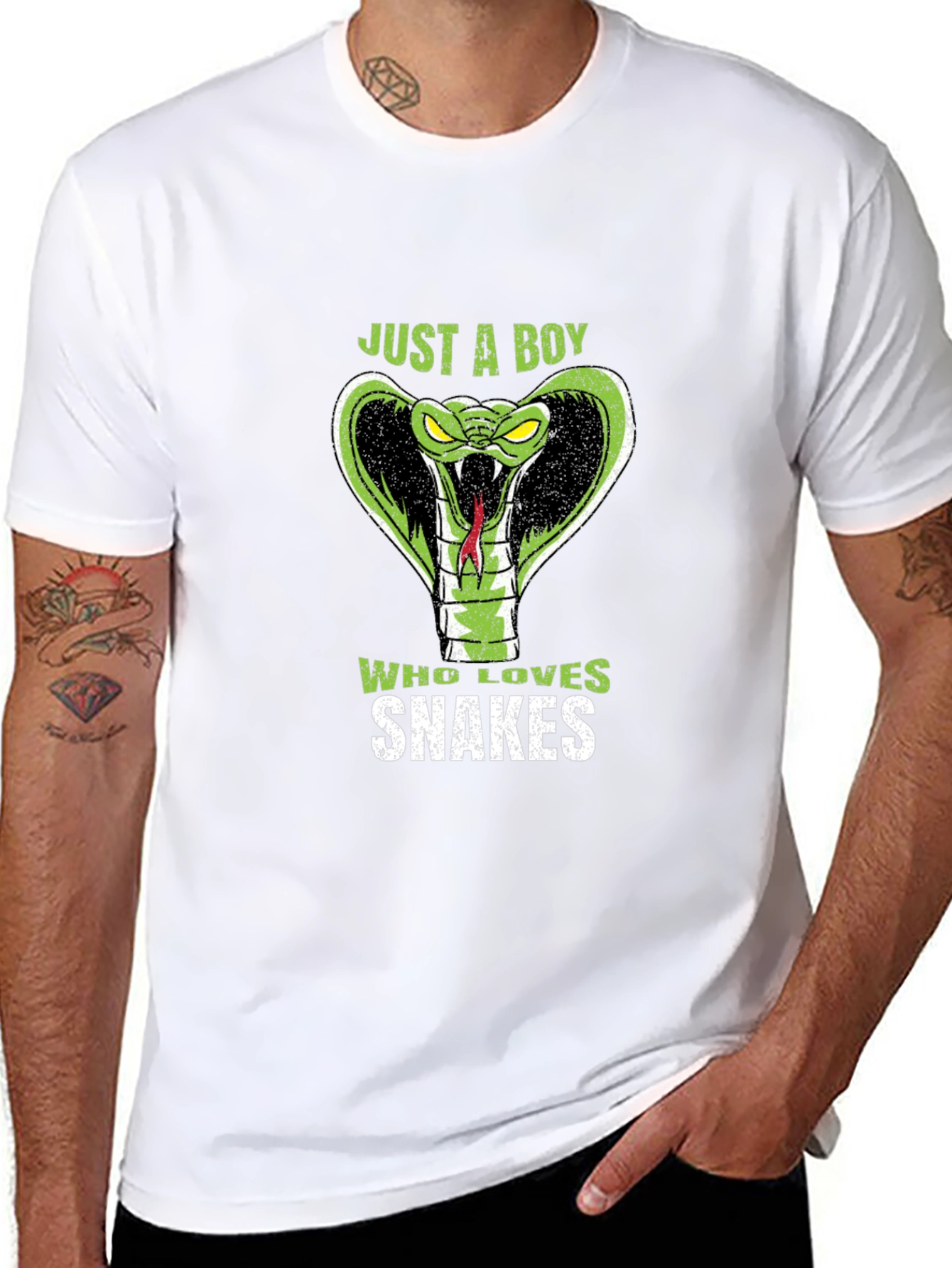 Just a Boy Who Loves Snakes Graphic T-Shirt