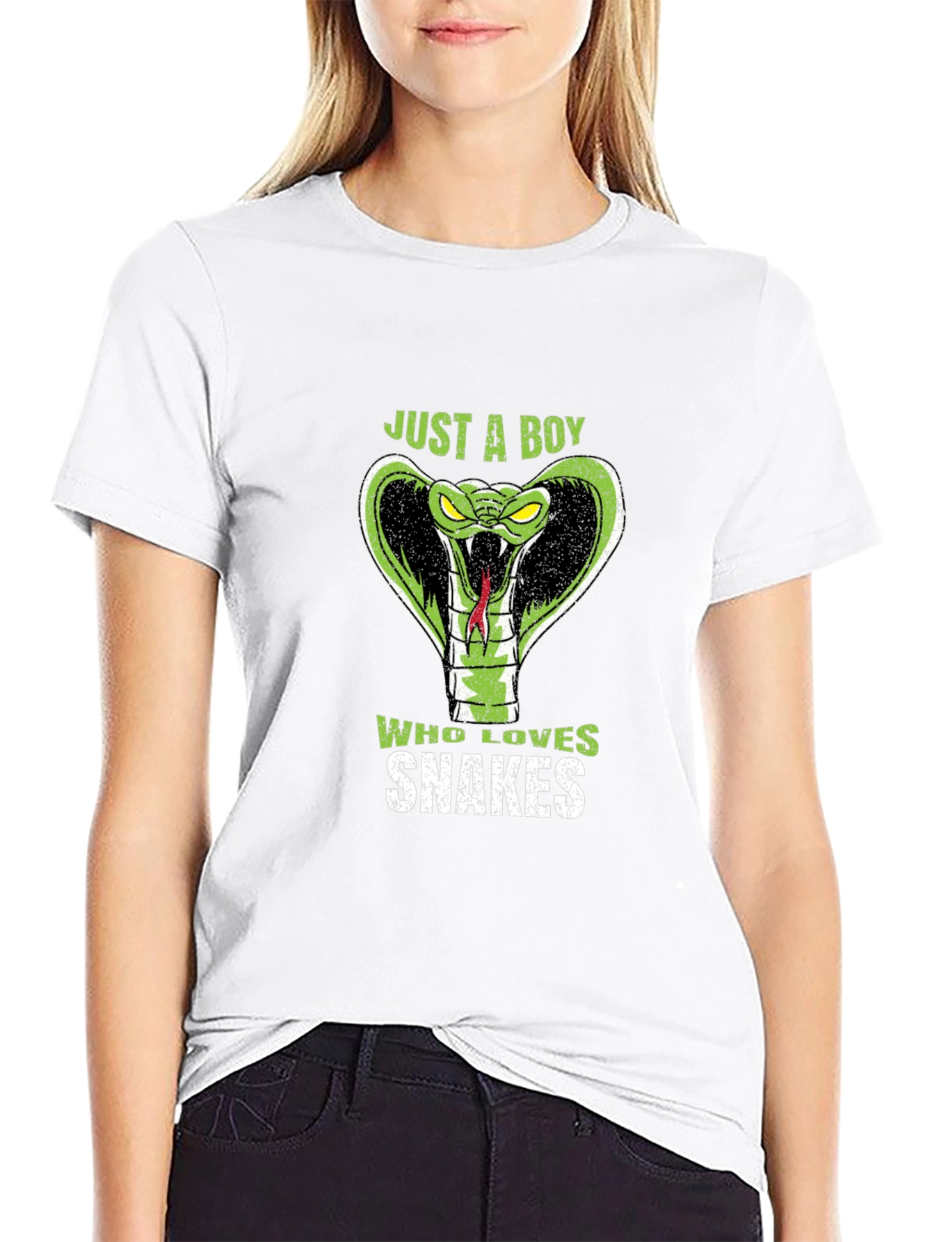 Just a Boy Who Loves Snakes Graphic T-Shirt