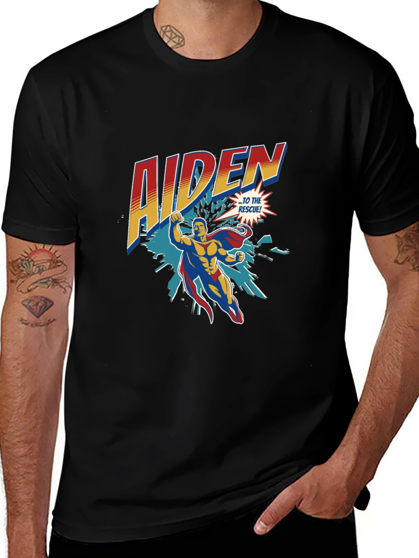 Aiden Superhero Personalized T-Shirt