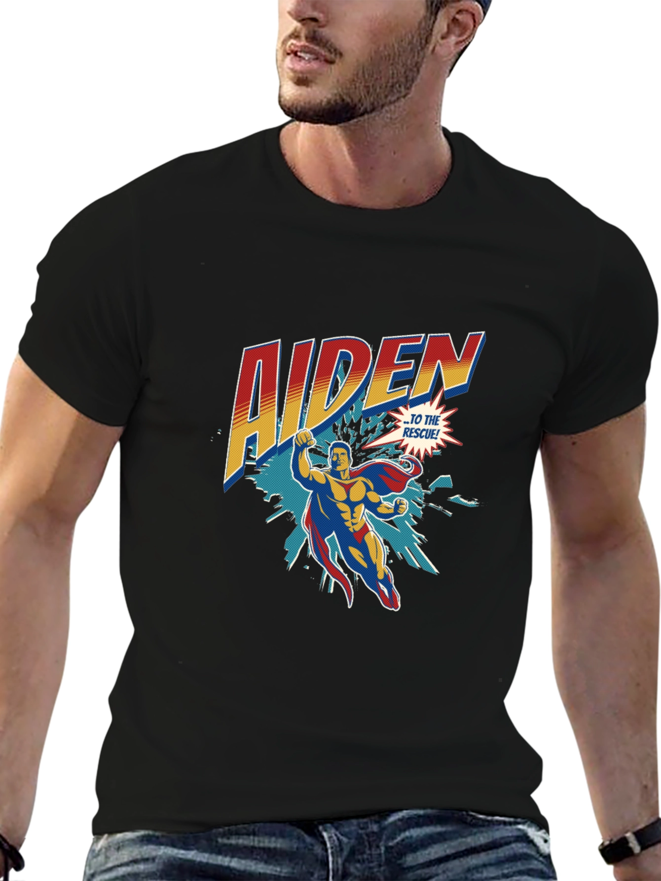 Aiden Superhero Personalized T-Shirt