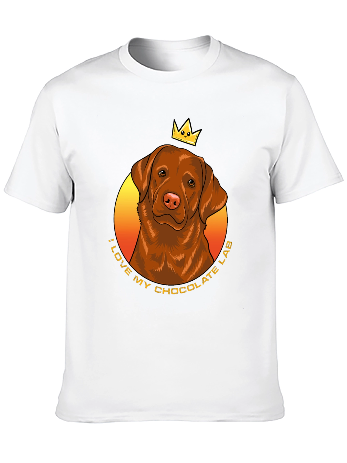 Chocolate Lab King T-Shirt: I Love My Dog Tee