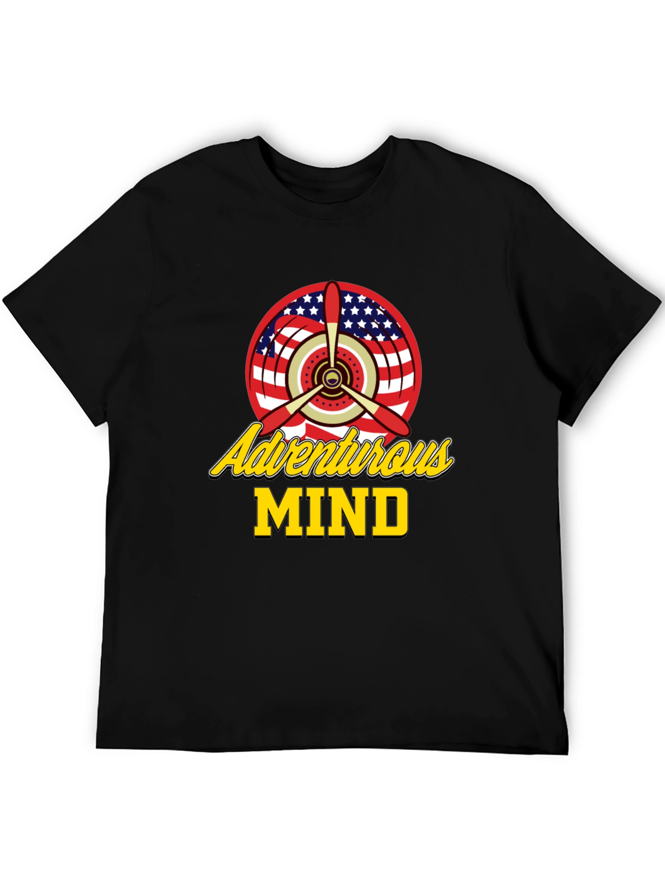 Adventurous Mind Airplane Propeller T-Shirt