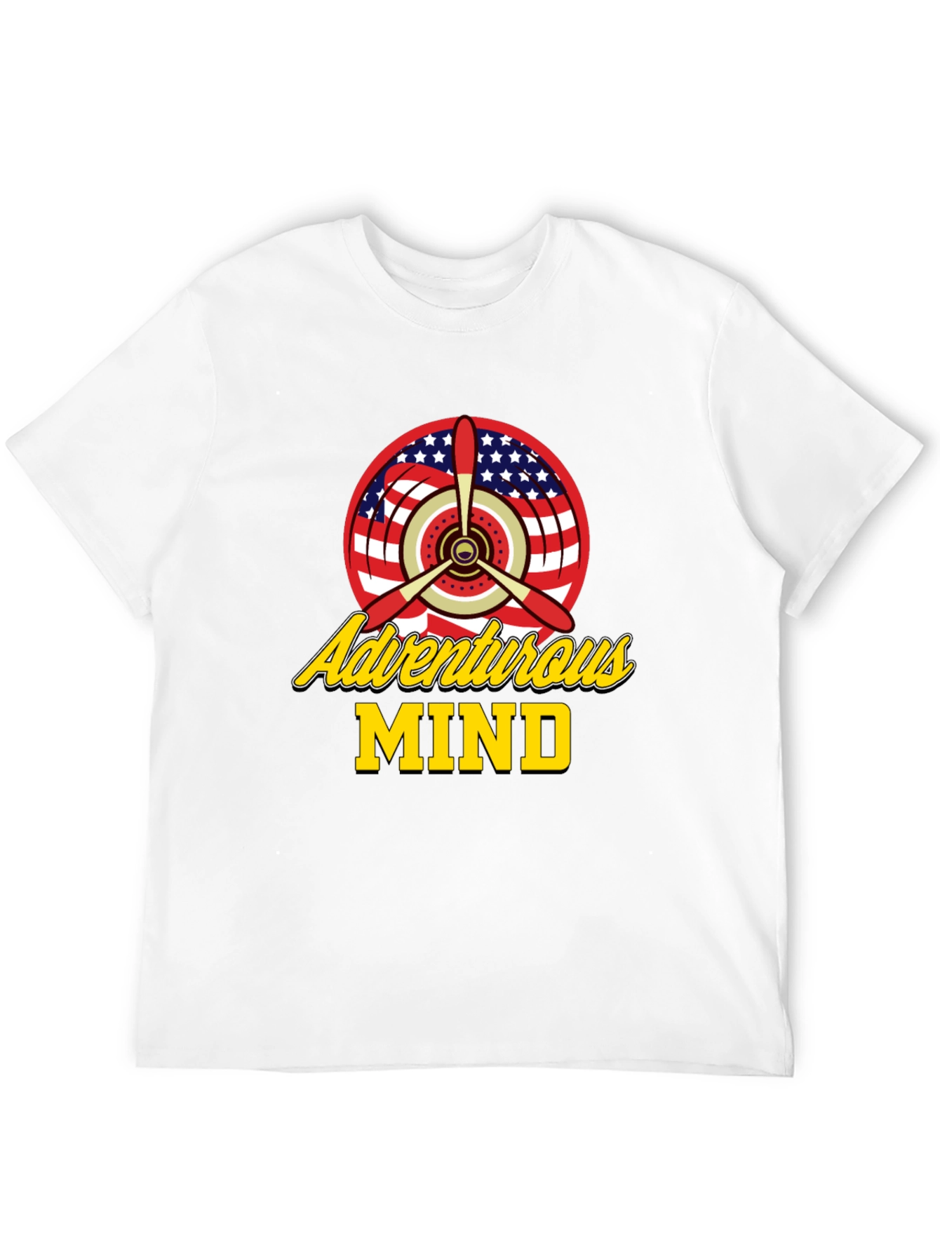 Adventurous Mind Airplane Propeller T-Shirt