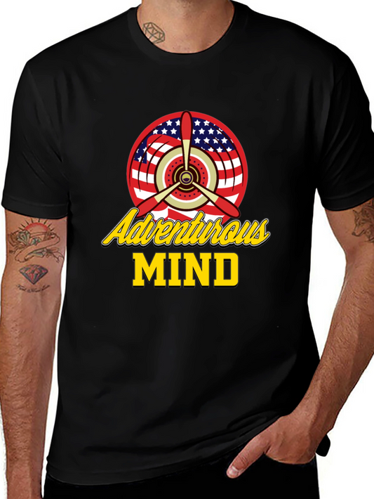 Adventurous Mind Airplane Propeller T-Shirt