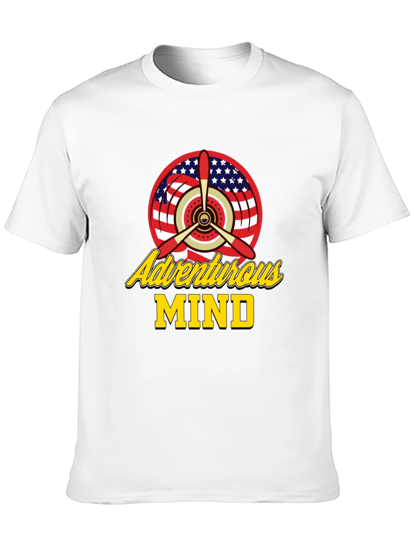 Adventurous Mind Airplane Propeller T-Shirt