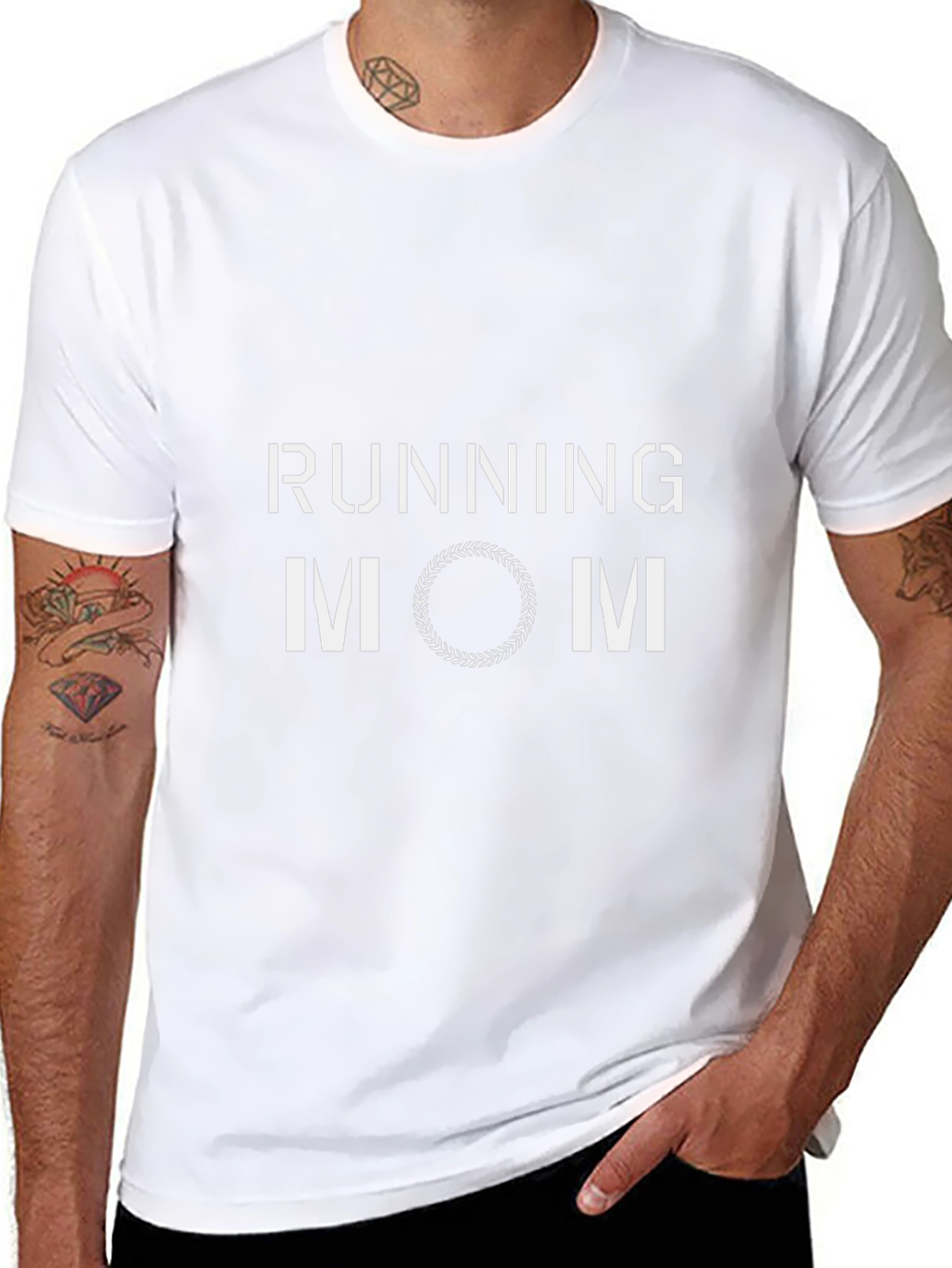 Running Mom Graphic T-Shirt - Black