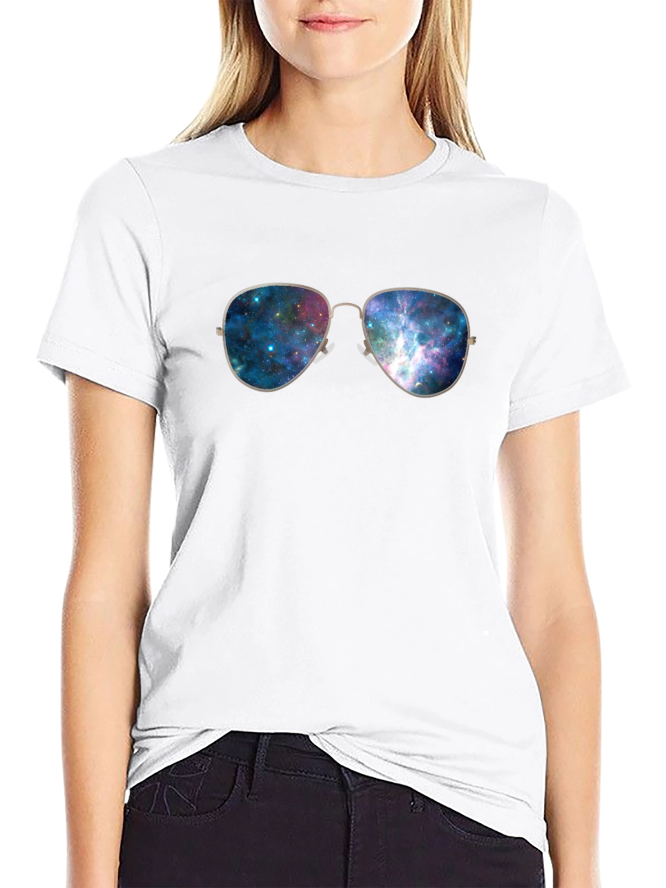 Galaxy Glasses Graphic Tee - Black