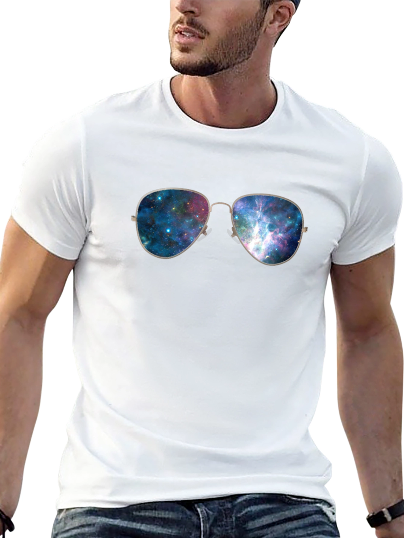 Galaxy Glasses Graphic Tee - Black