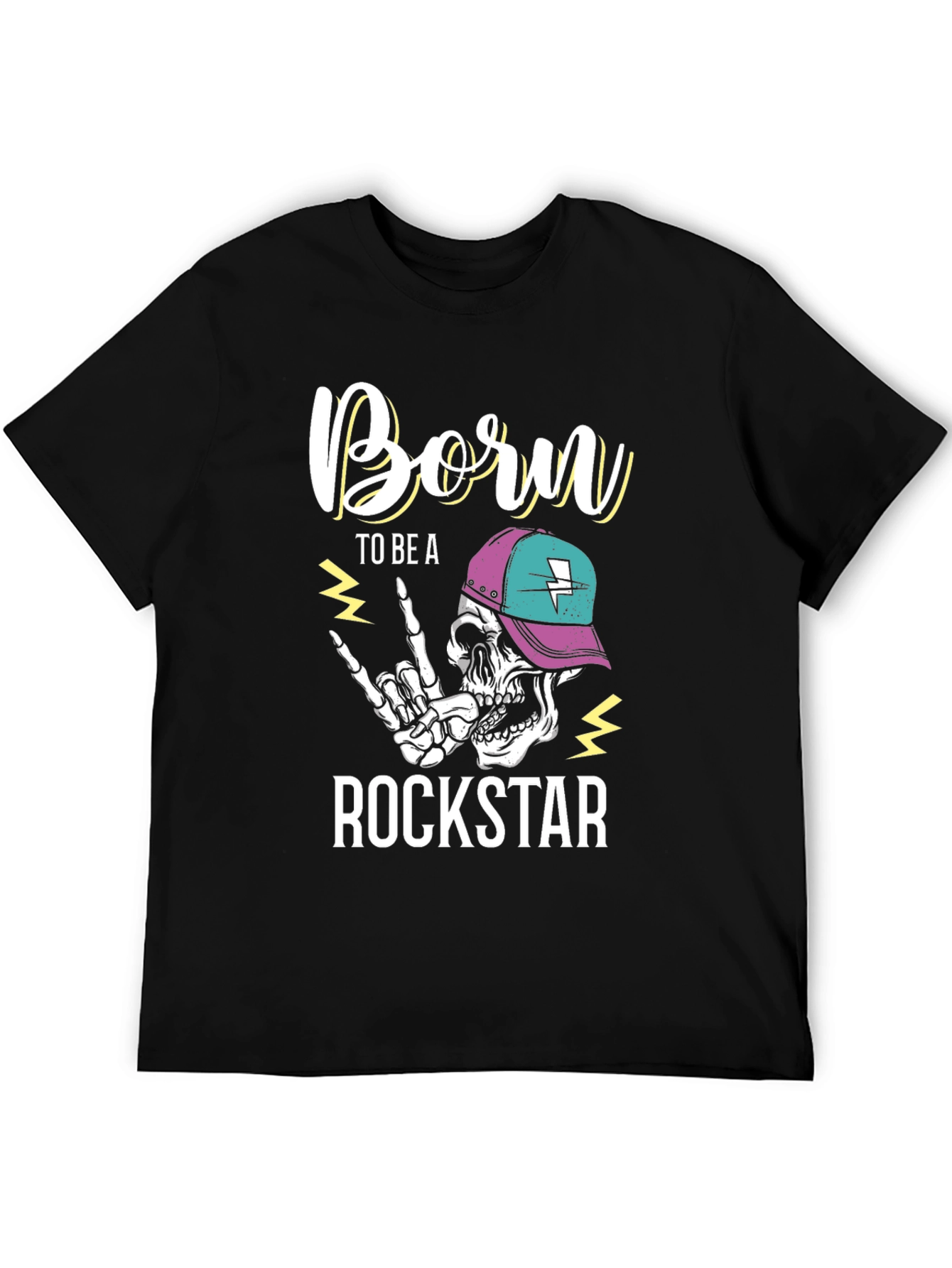 Born to be a Rockstar Skeleton T-Shirt