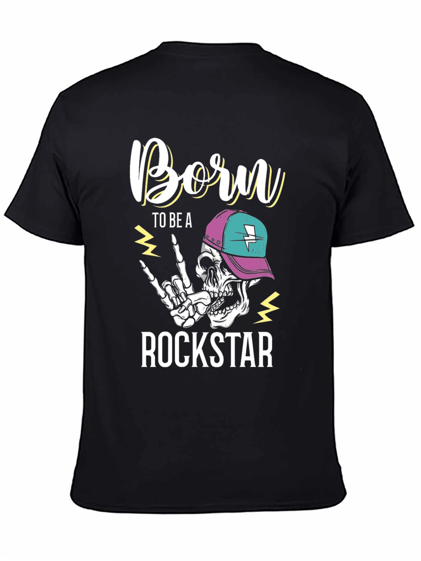 Born to be a Rockstar Skeleton T-Shirt