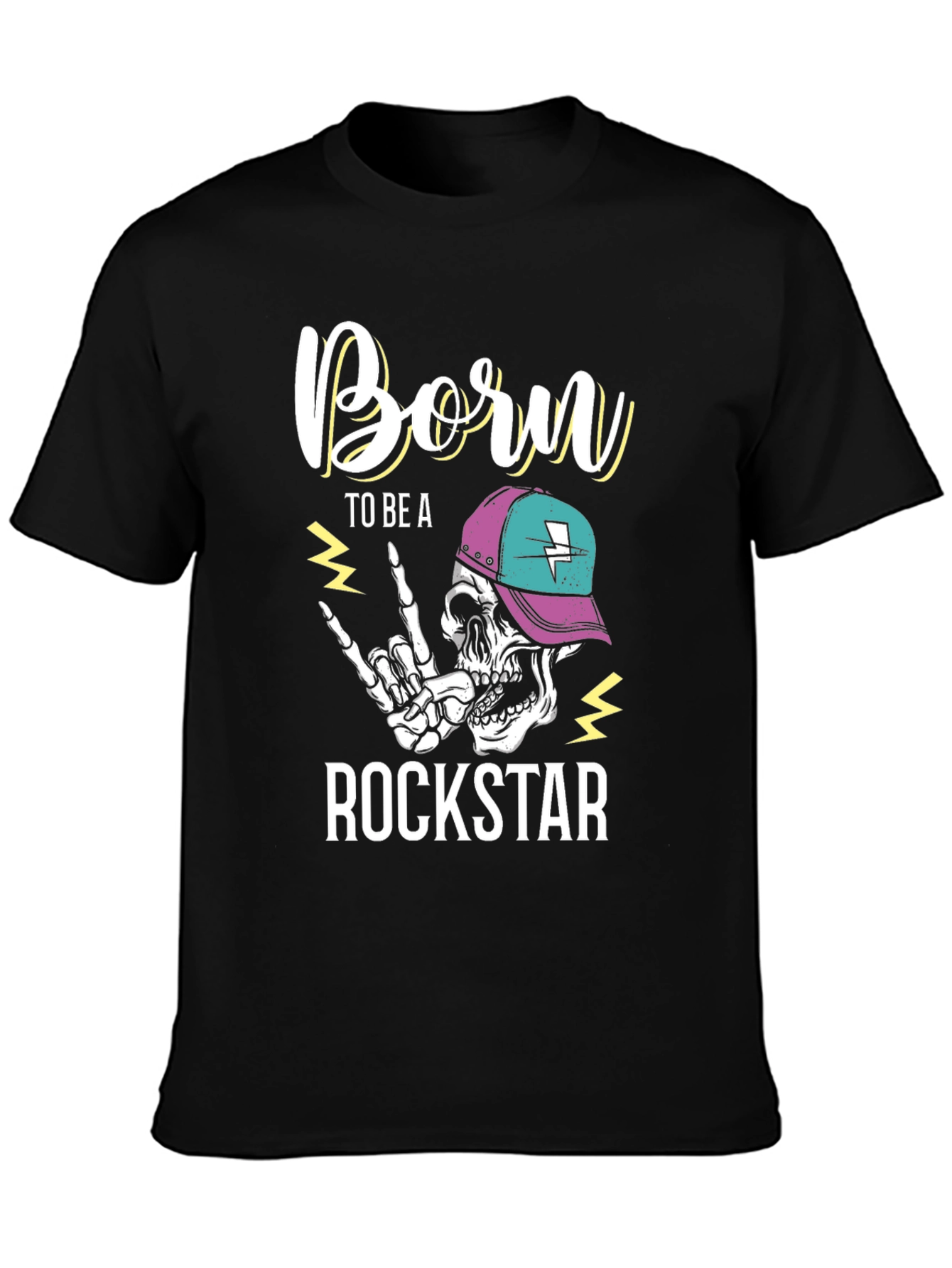 Born to be a Rockstar Skeleton T-Shirt