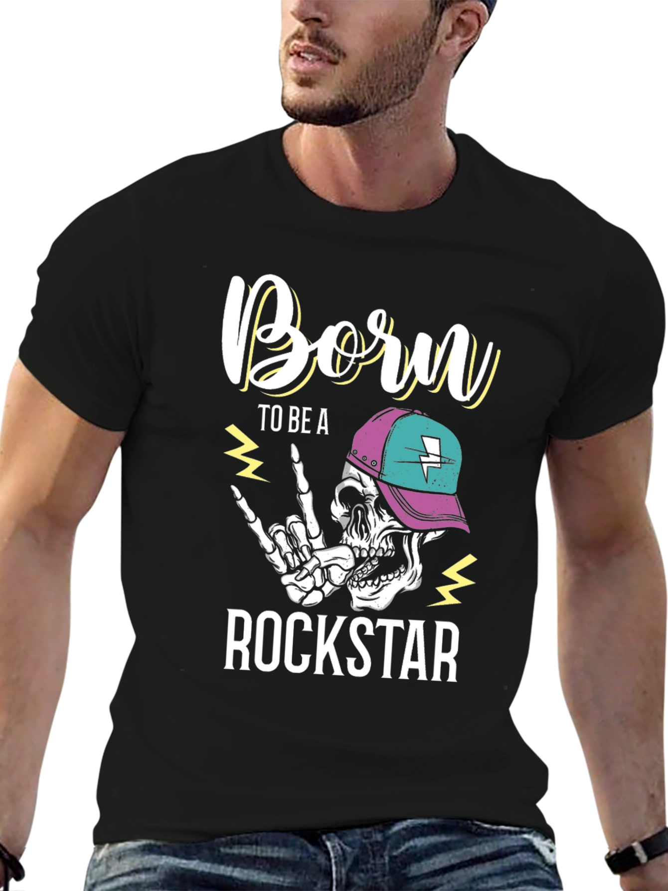 Born to be a Rockstar Skeleton T-Shirt