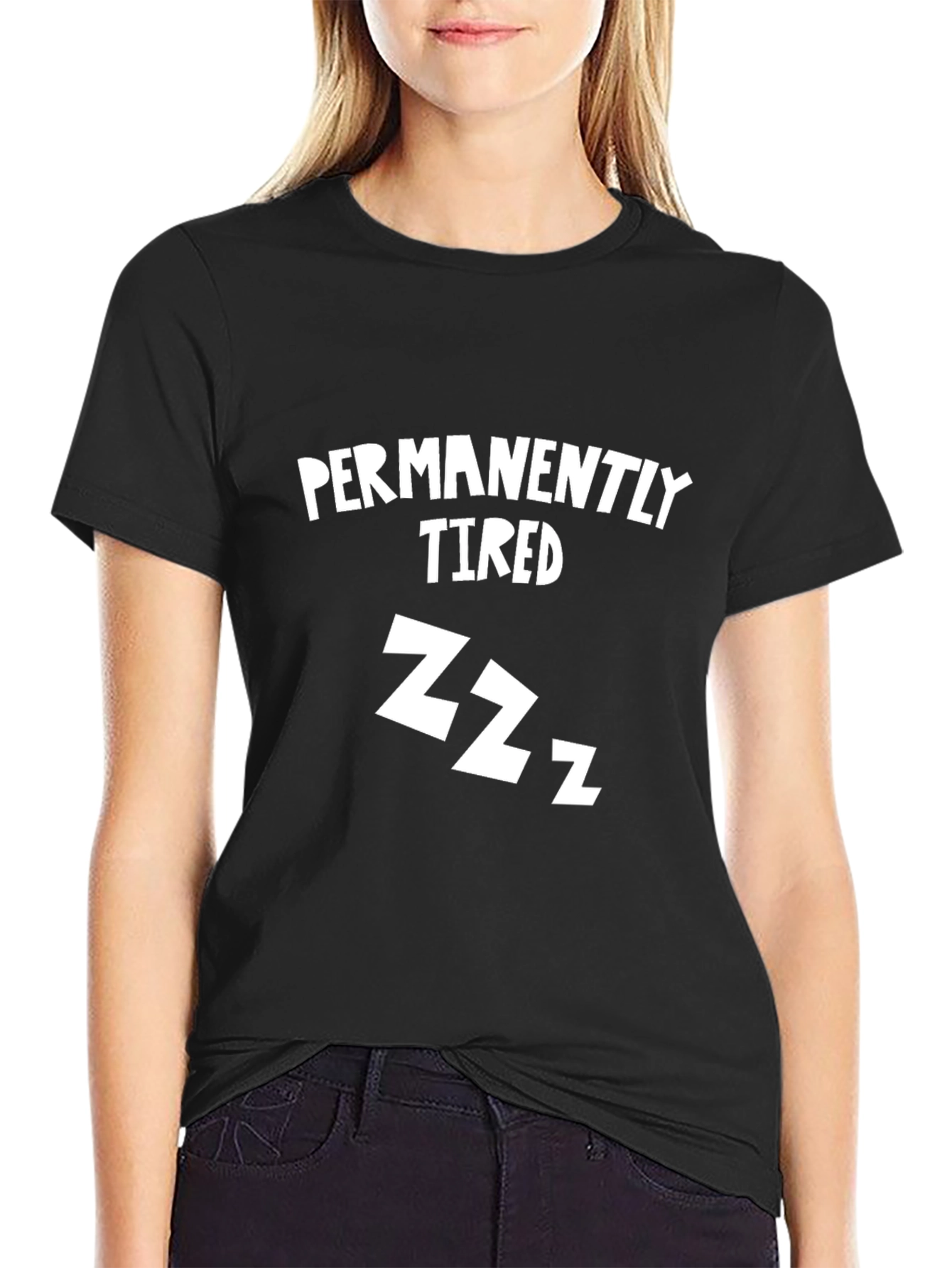 Permanently Tired Funny Graphic Tee