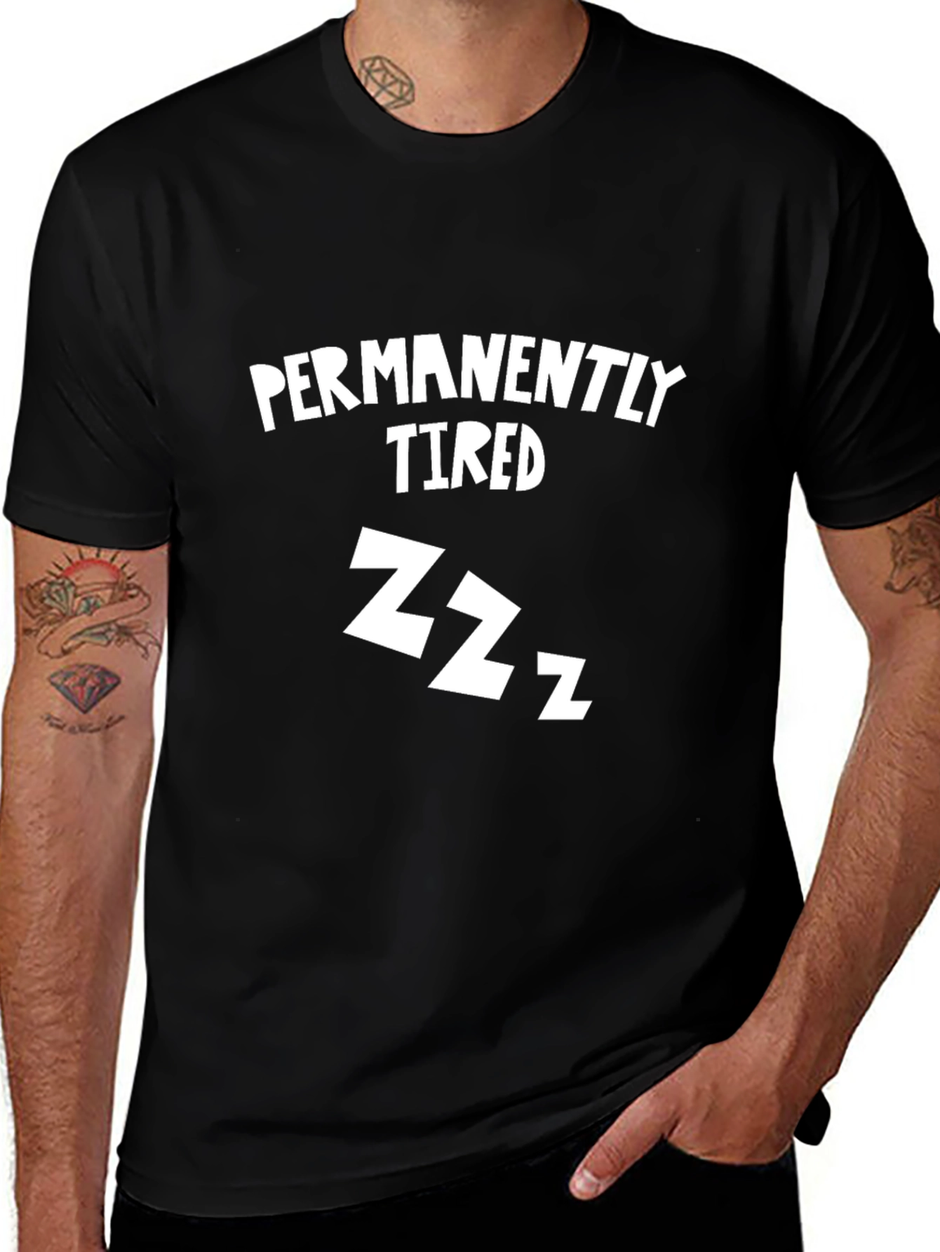 Permanently Tired Funny Graphic Tee